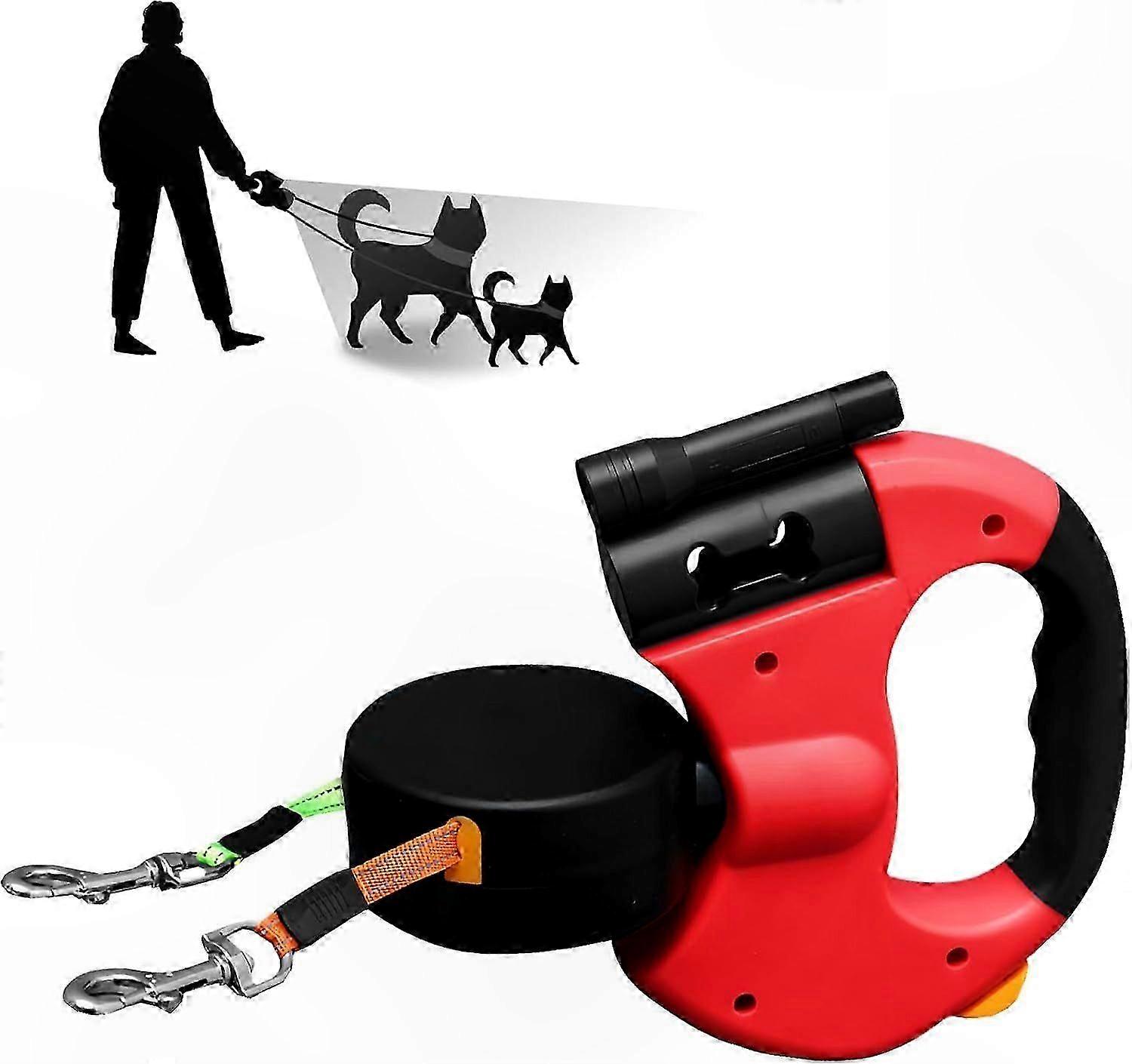 Retractable Double Dog Leash for Two Pets, Flexible and Durable Walking Accessory