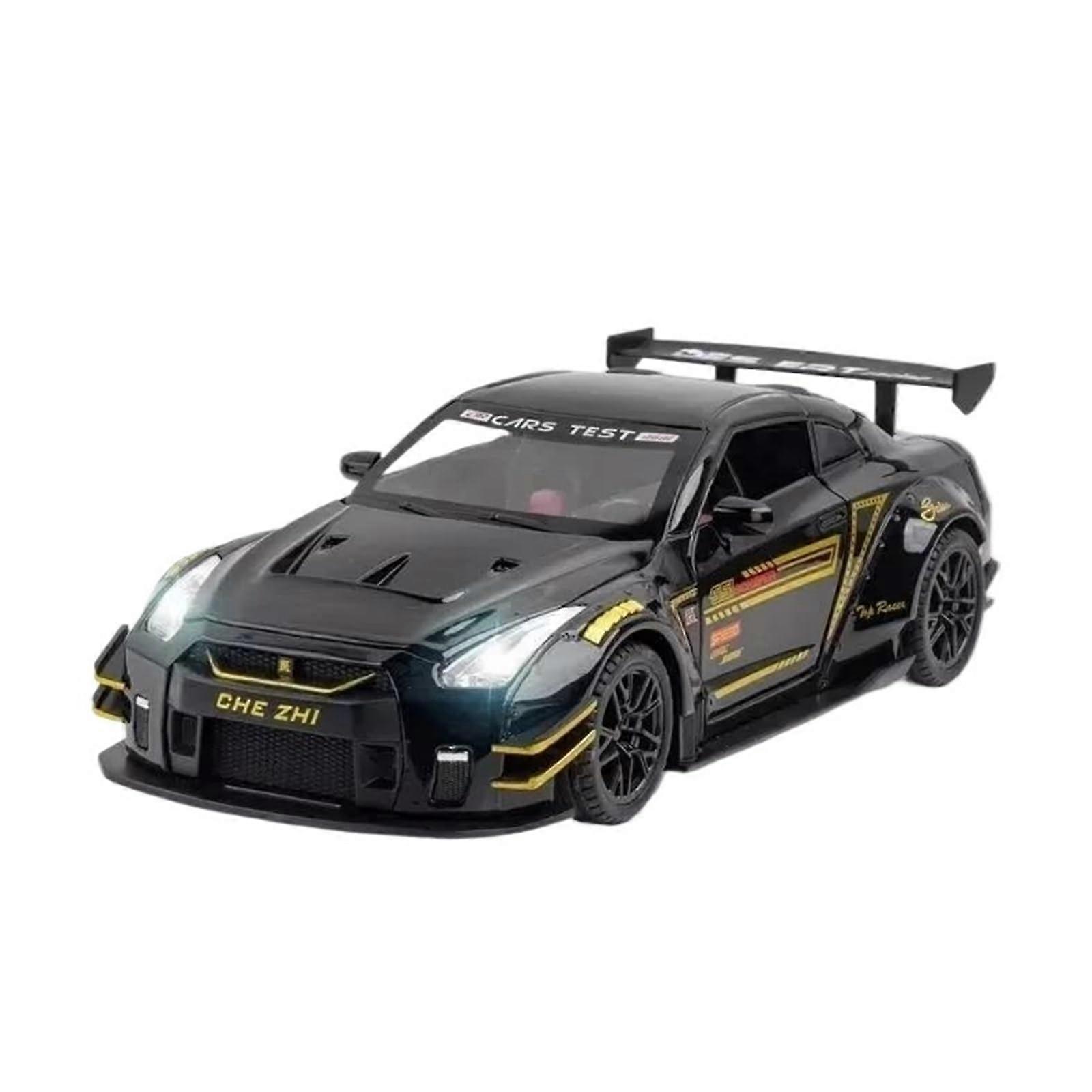 GTR R34 Die-Cast Model Car 1:24 Scale Classic Alloy Vehicle Static Collector's Item Black