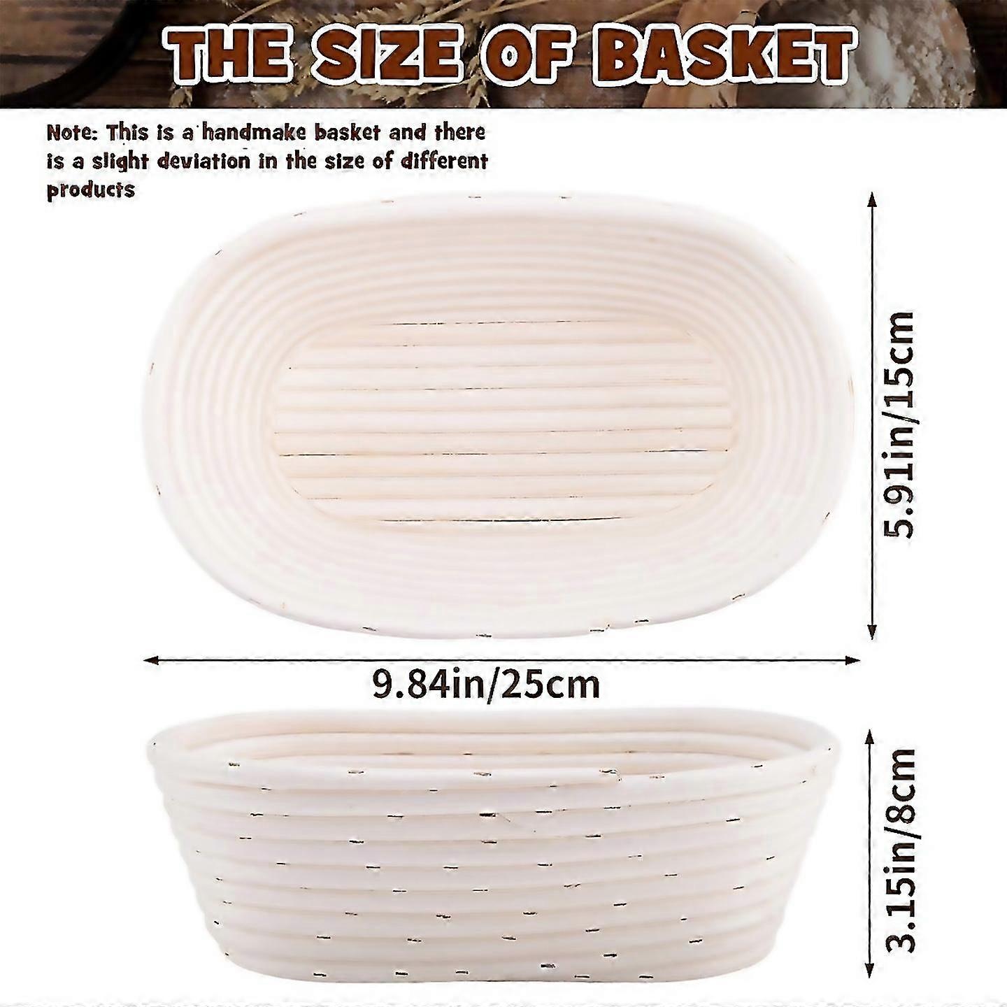 Für ovale Brotgärkörbchen handgemachte Banneton Gärkörbchen Brotform Brotform mit Brot Lame Doug
