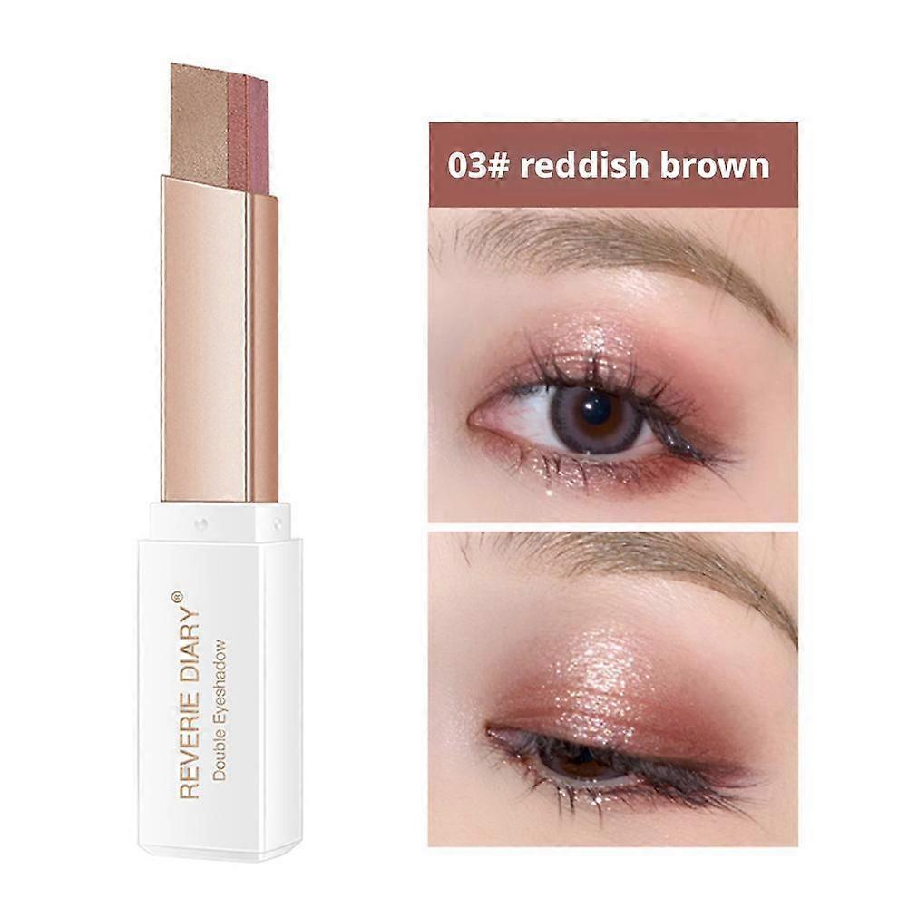 Gradient Double Color Eye Shadow Stick 2 Colors In 1 Pearlescent Glitter