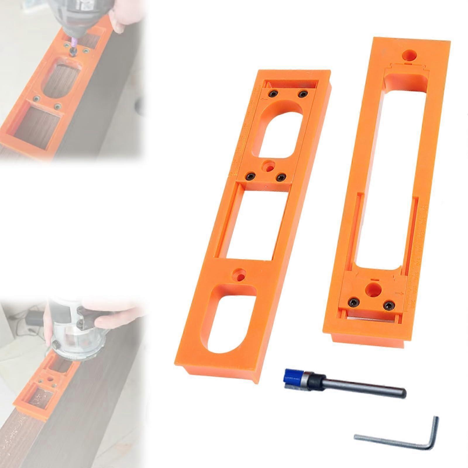Door Hinge Jig Adjustable Door Frame Template Router Jig With Router Bit Mounting Kit