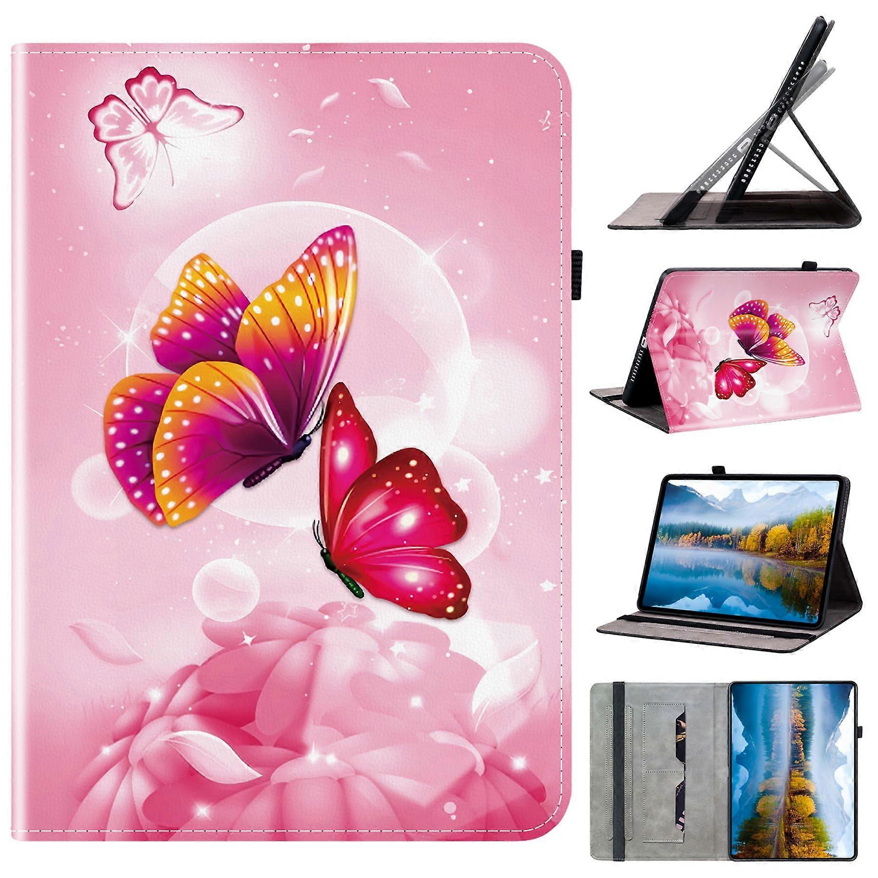 DayQiQiPu Huawei MatePad SE 10.4 Inch Case, PU Leather Flip Cover with Butterfly Pattern, Multi-Function with Card Slots