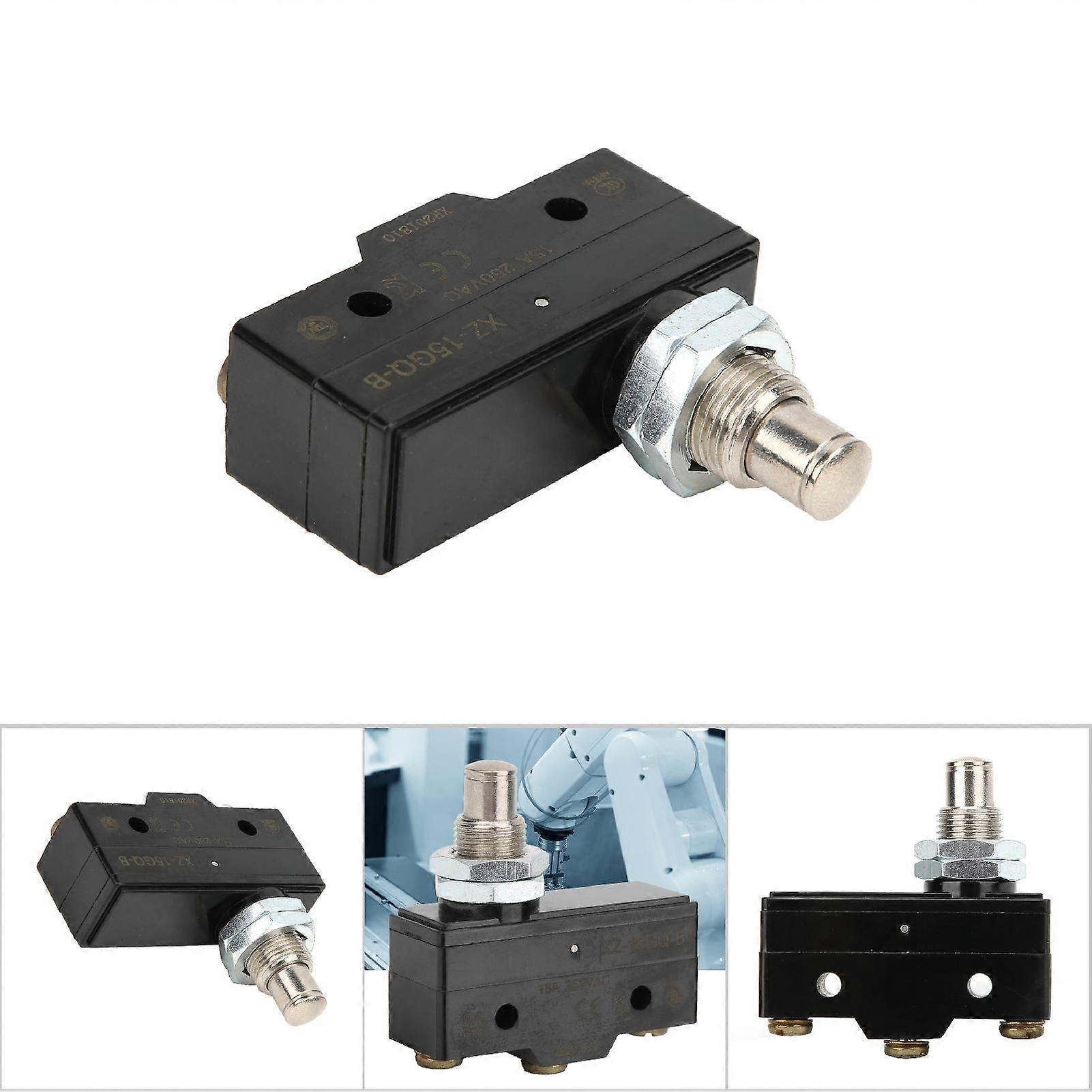 XZ-15GQ B 15A 3-Pin Micro Limit Switch Roller Plunger Panel Mount