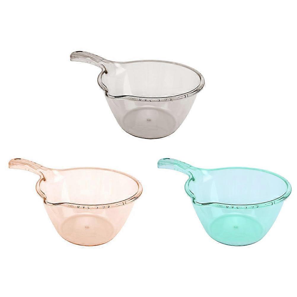 Water Scoop Ladle Plastic Thickened Ladles Kitchen Utensils Home Use Assorted Color Made of Pet for Fruit and Vegetable Washing 3Pcs