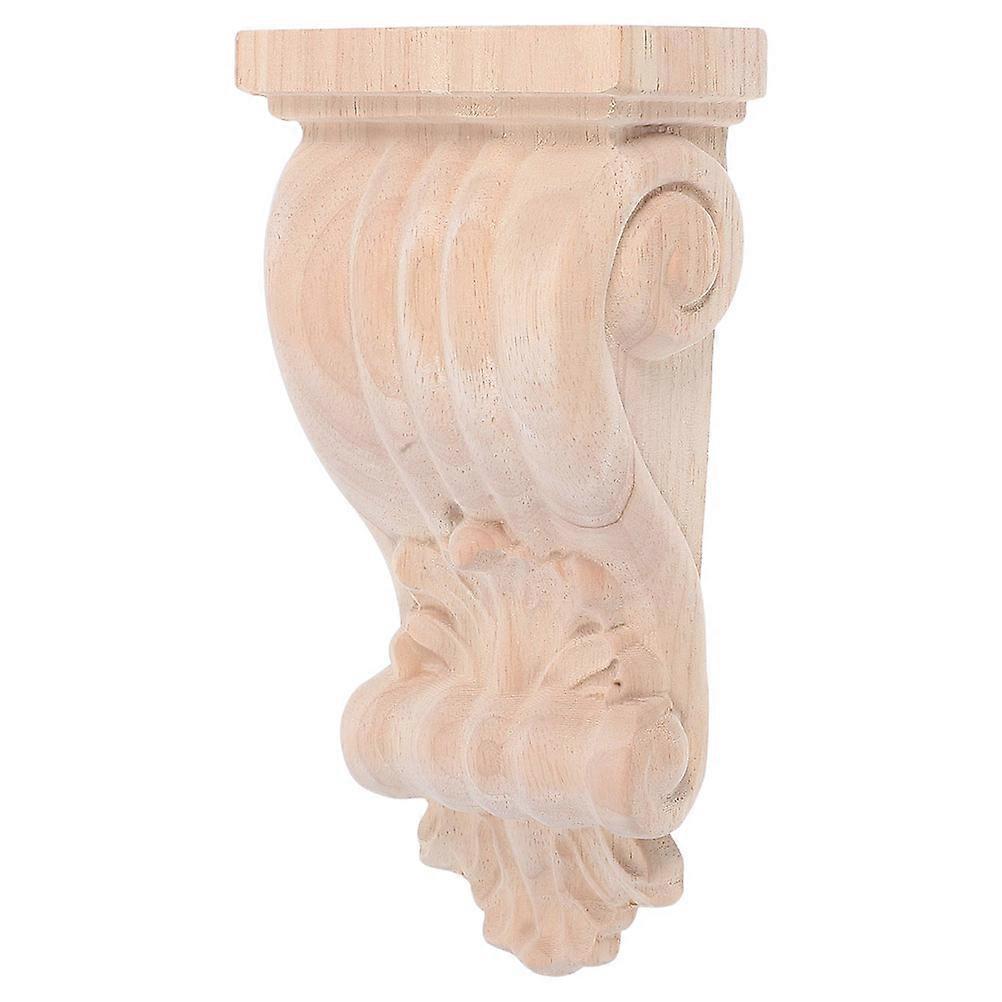 Wood Carved Appliques European Style Doorway Wall Trim Solid Wood Corner Onlays for Decor and Furniture Enhancement