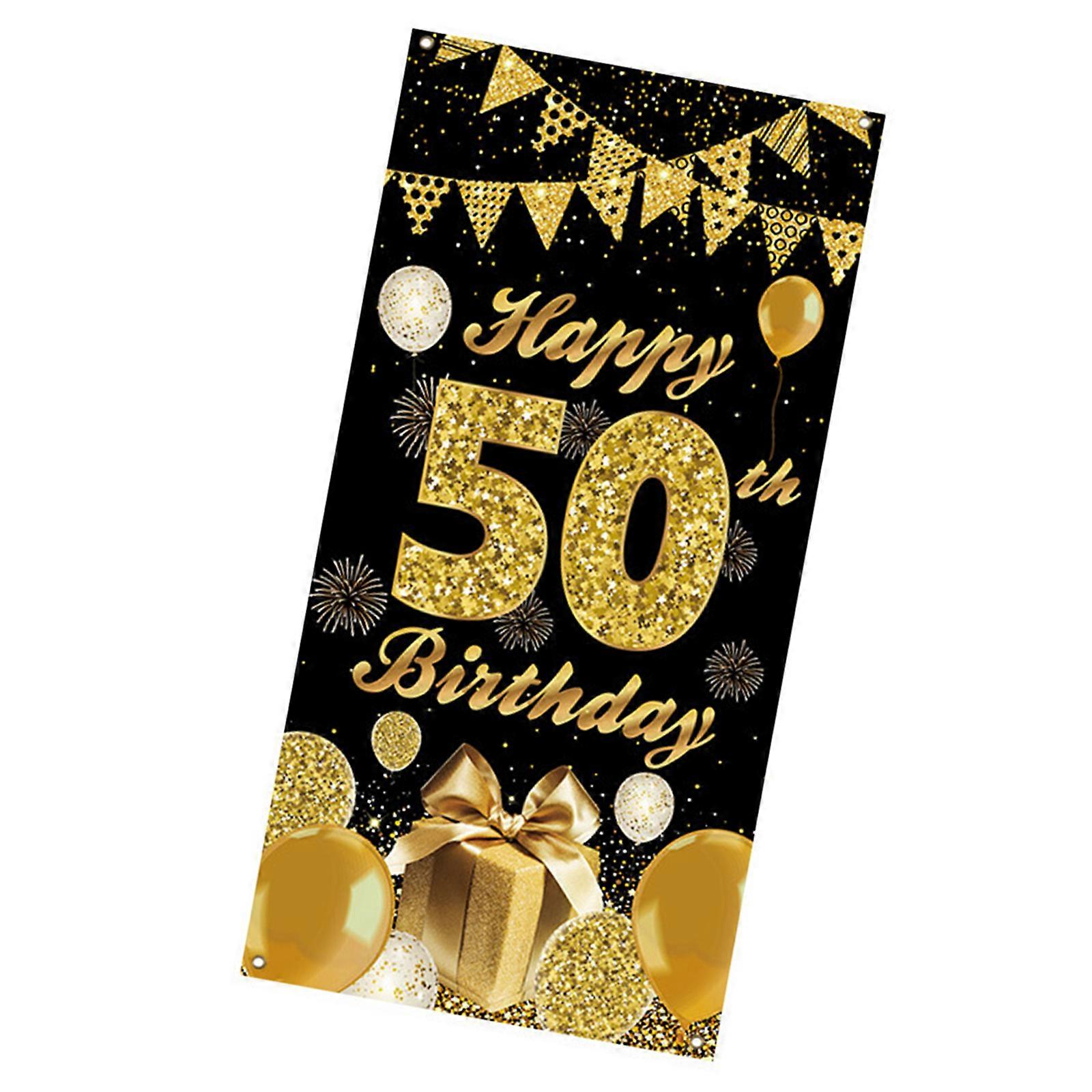Extra Large Birthday Wall Hanging Durable Polyester Door Sign Without Equipment Required Multicolor