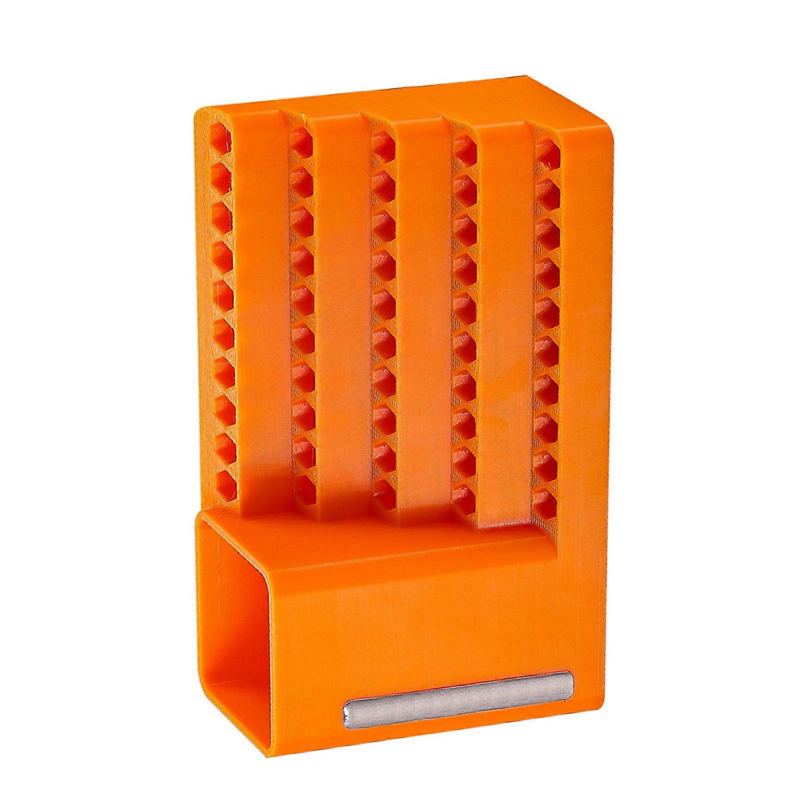 Industrial Tool Bit Organizers Case For 6.35mm Drill Accessories Nonslip Base Design Visible Compartments Wall Mountable Workshop Storage Solution 