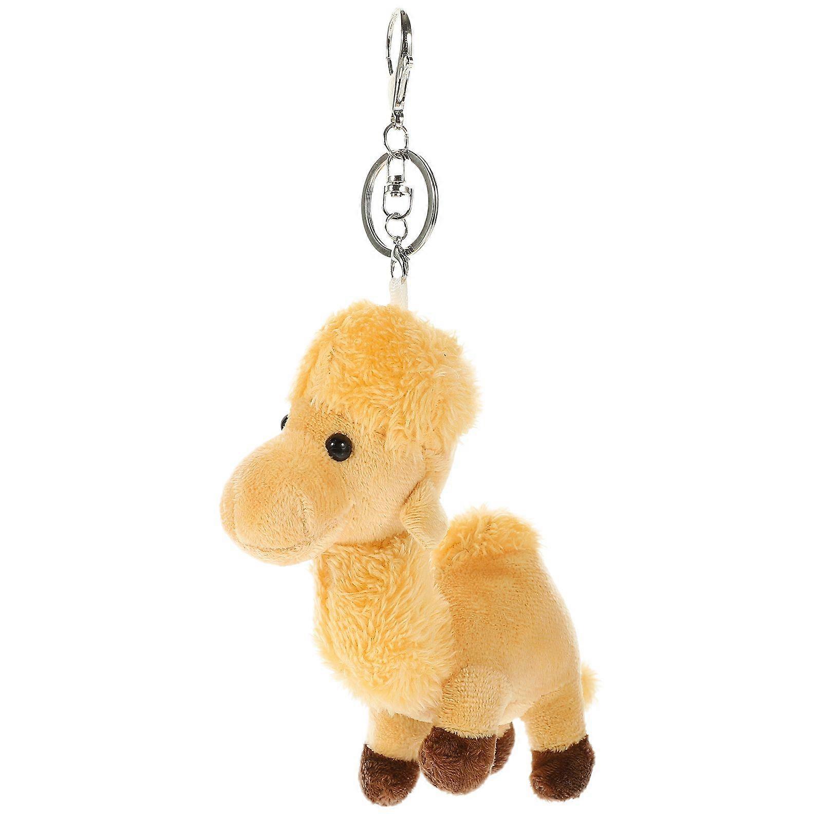 Plush Camel Keychain Stuffed Animal Hanging Charm Plush Key Chain Pendant for Purse Wallet Backpack