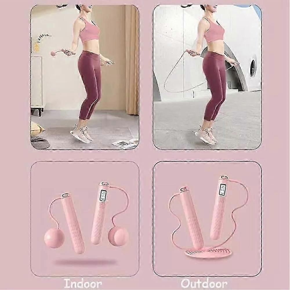 Ropeless Jump Rope With Counter Fitness Weighted Skipping Rope Smart Cordless Counting Skipping Rope For Fitness Accessories