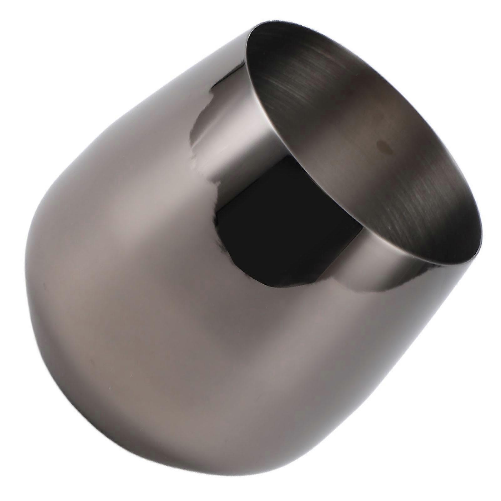 Stainless Steel Stemless Wine Glass 550ml Egg Shape Black Plating