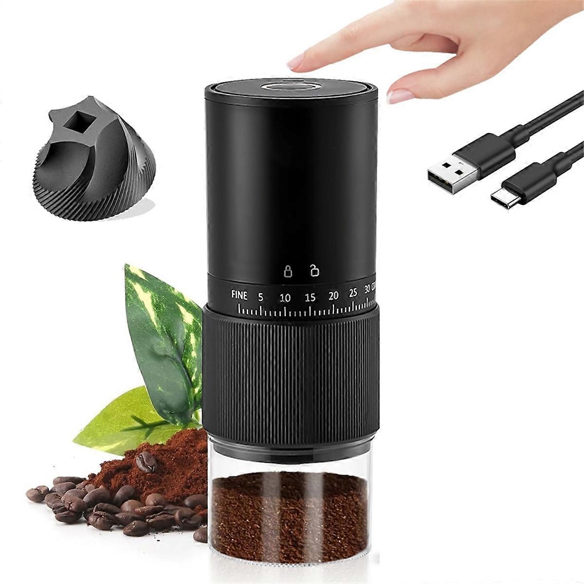 Portable Electric Coffee Grinder with 30 Adjustable Settings