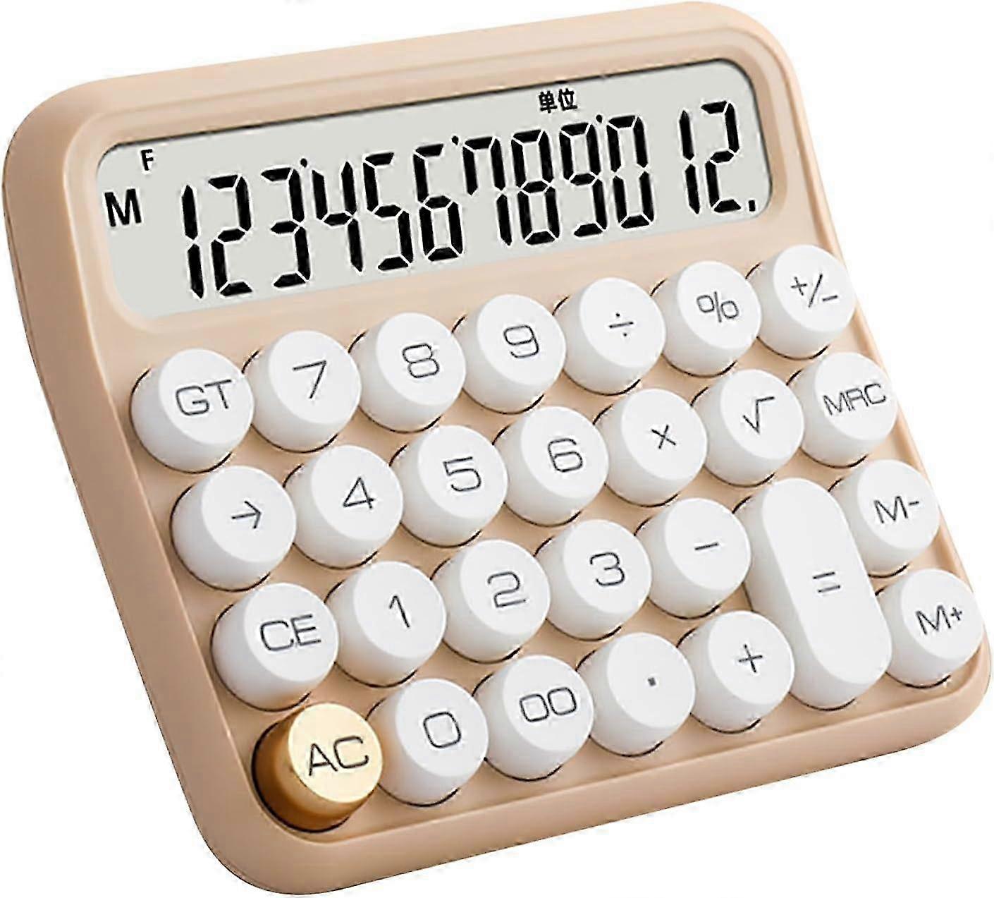 Desk Calculator,Battery Desk Calculator,Mechanical Calculator 12 Digit with LCD Display,Kids Calculator,for Office--