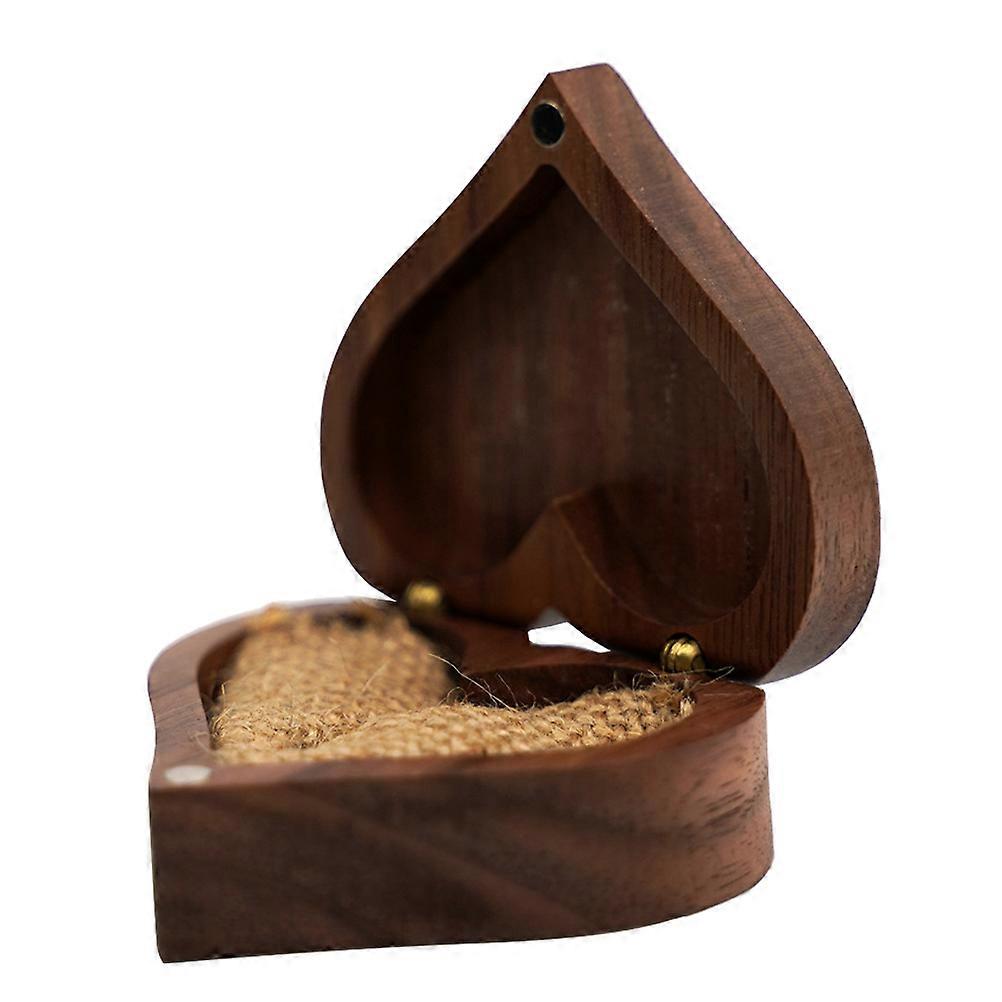 Dark Brown Jewelry Storage Box for Rings Made of Plastic Ideal for Wedding Use 1PC