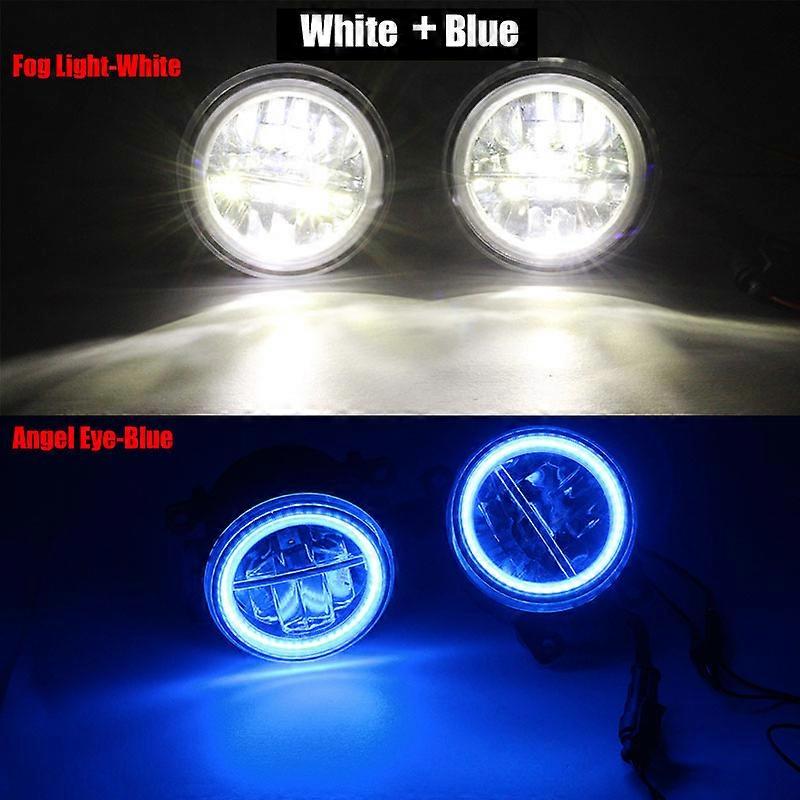 Applicable Cawanerl For Renault Fluence L30 Saloon 2010 2011 2012 2013 2014 2015 Car LED Fog Light + Angel Eye Daytime Running Light 12V
