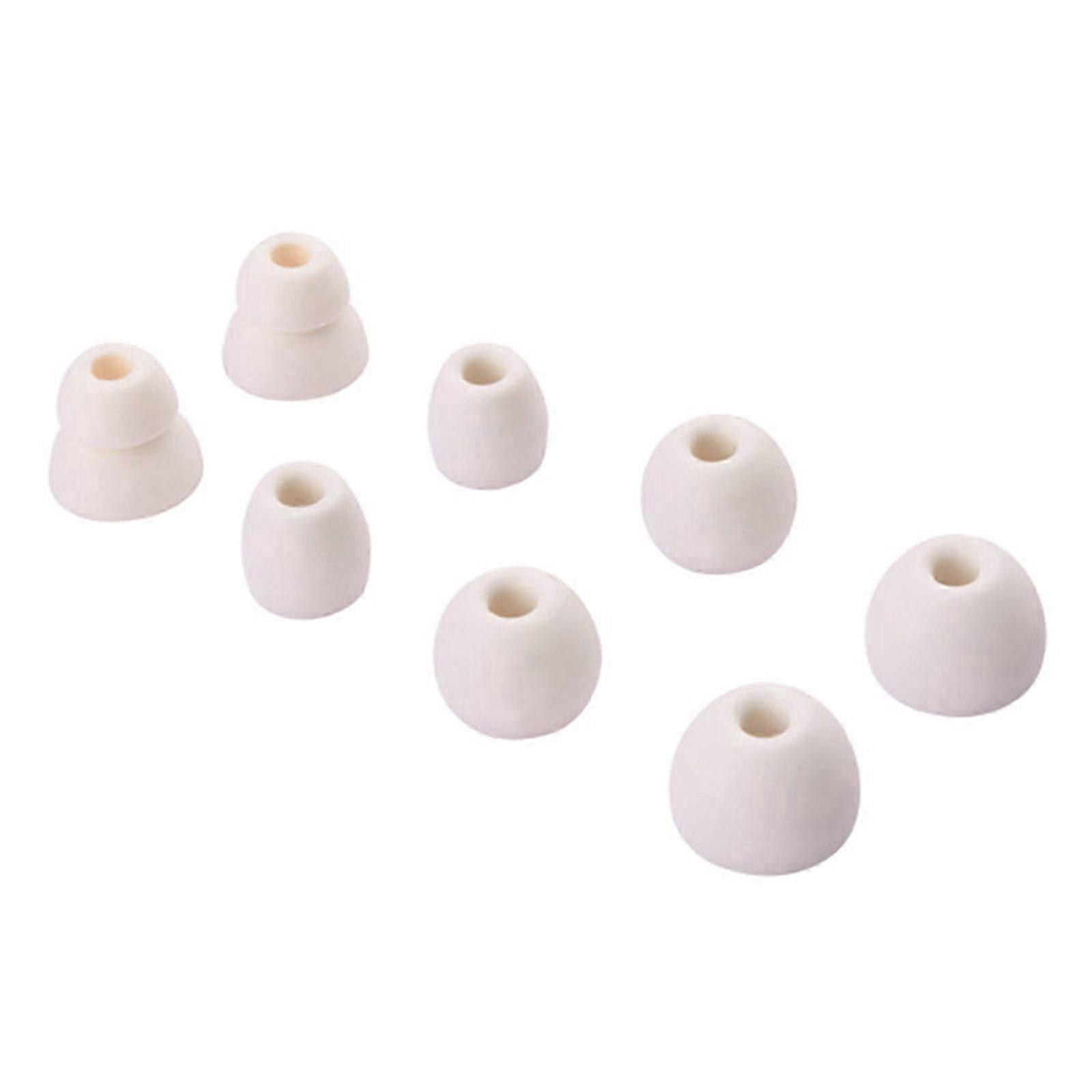8Pcs Silicone In-Ear Bluetooth-compatible Earphone Case For Beats Flex / X Covers Ear Caps Pads Bud Earbuds Eartips white powder