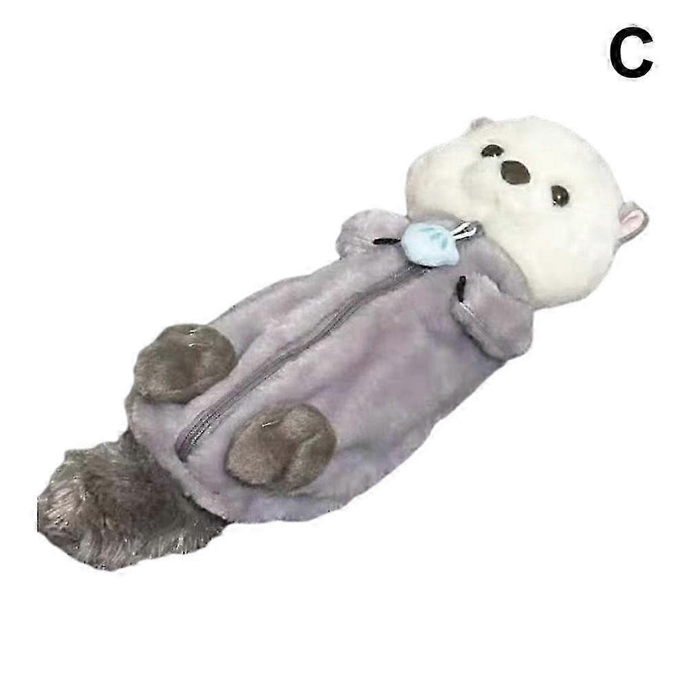 2025 Kawaii Plush Shark Pencil Case - Cute Student Stationery Bag for Back To School