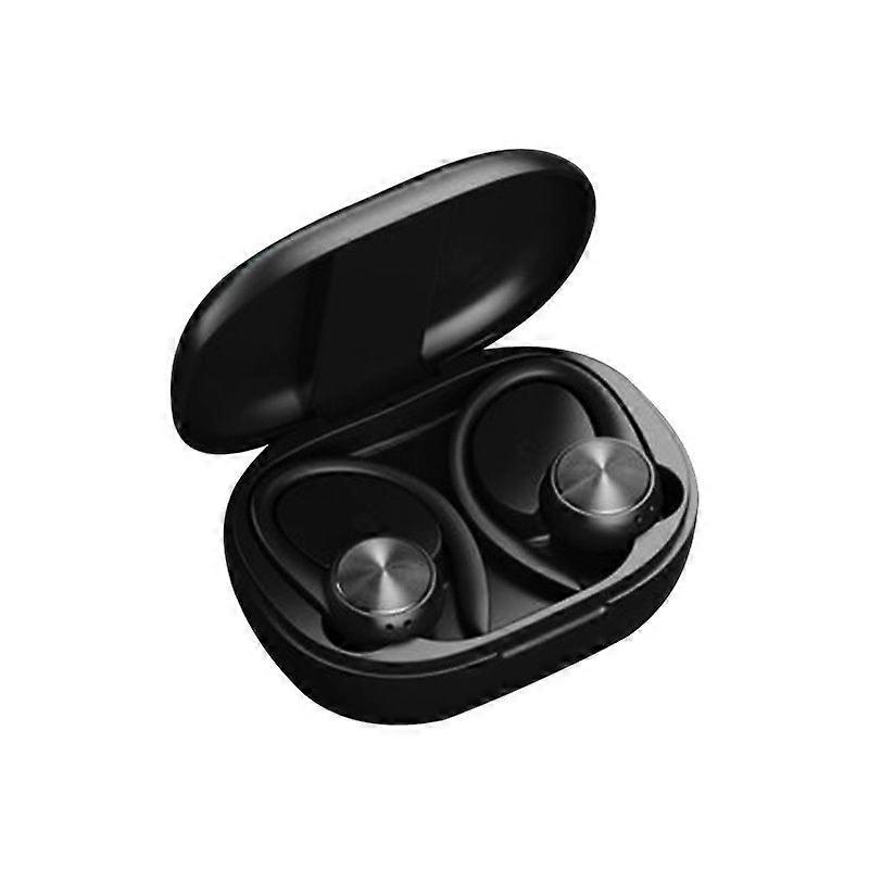 Wireless Earhook Bluetooth Headset with Built-in Microphone for iPhone, Android(Black)