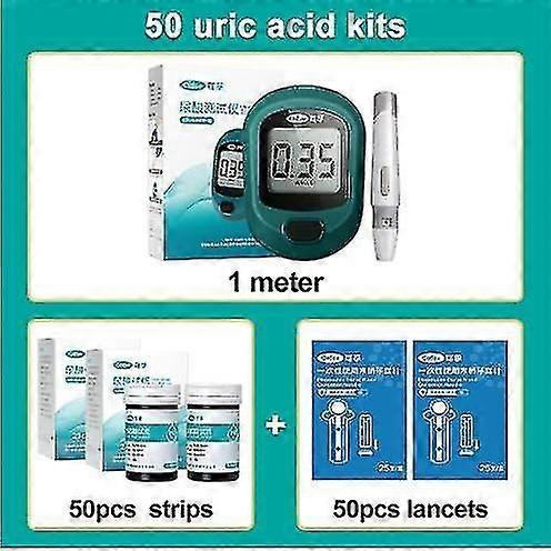 Uric acid monitor with test strips and lancet home uric acid measurement gout tester device