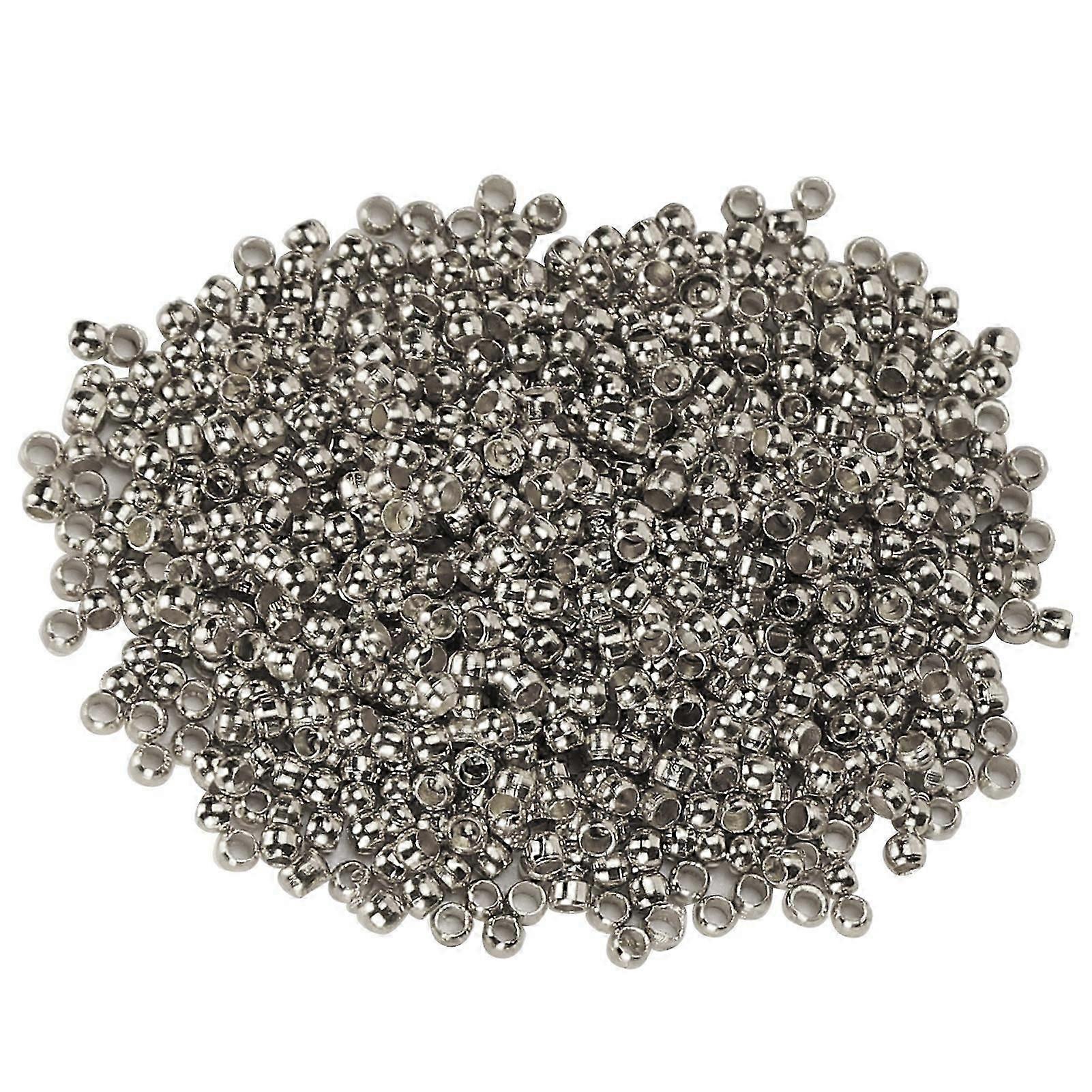 500Pcs Crimp Beads Round Spacer Loose Stopper Terminators Tips for Necklace Bracelet