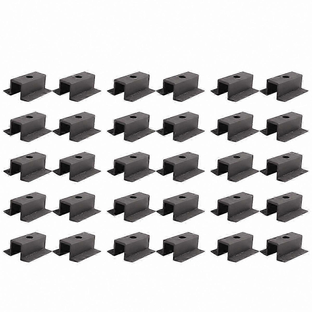 Black Solar Panel Clamps, 30-Pack, Universal Fit for All Frame Heights, Durable Module Mounting Brackets