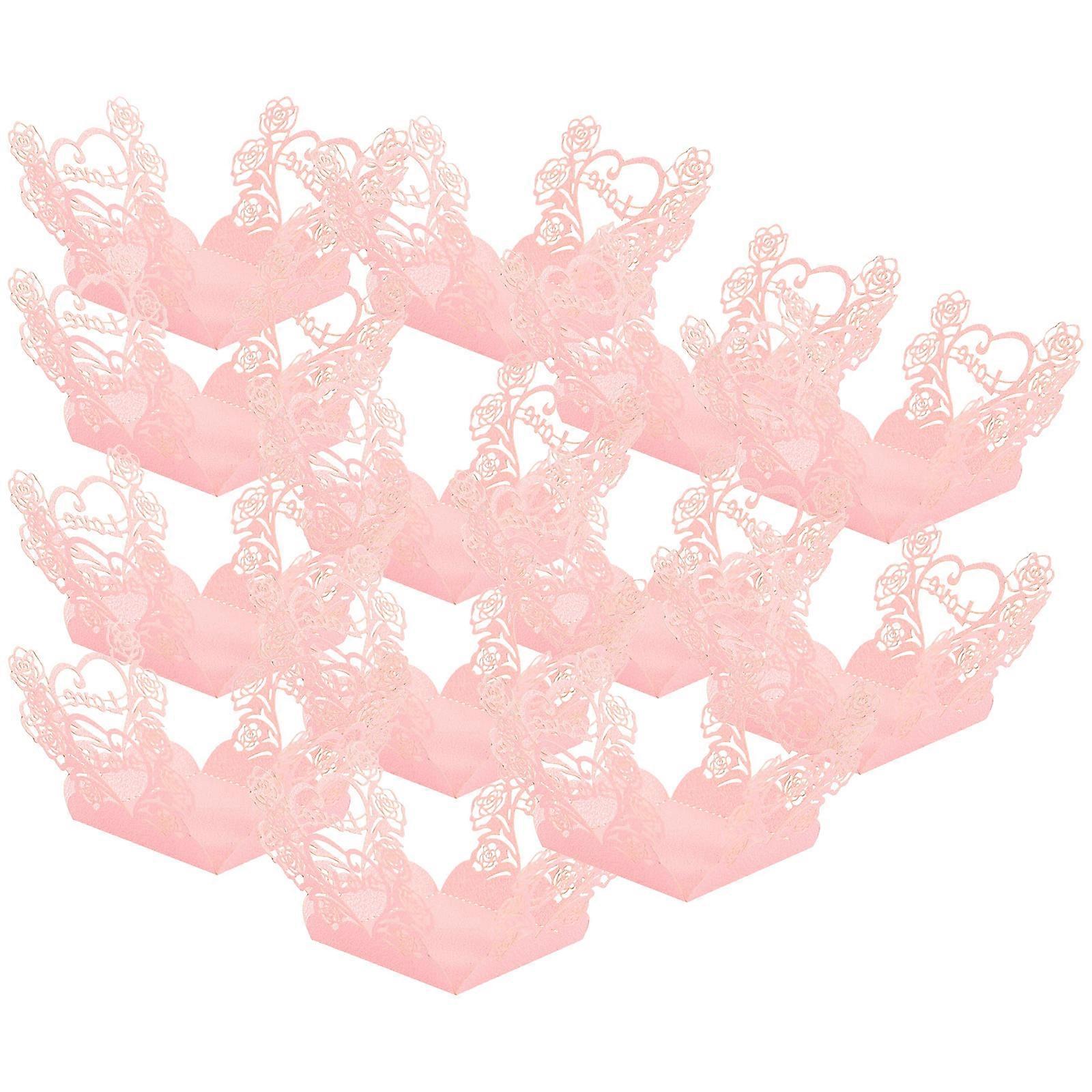 Chocolate Foil Wrapped Hollow Wrappers for Candy Packaging 50Pcs Pink