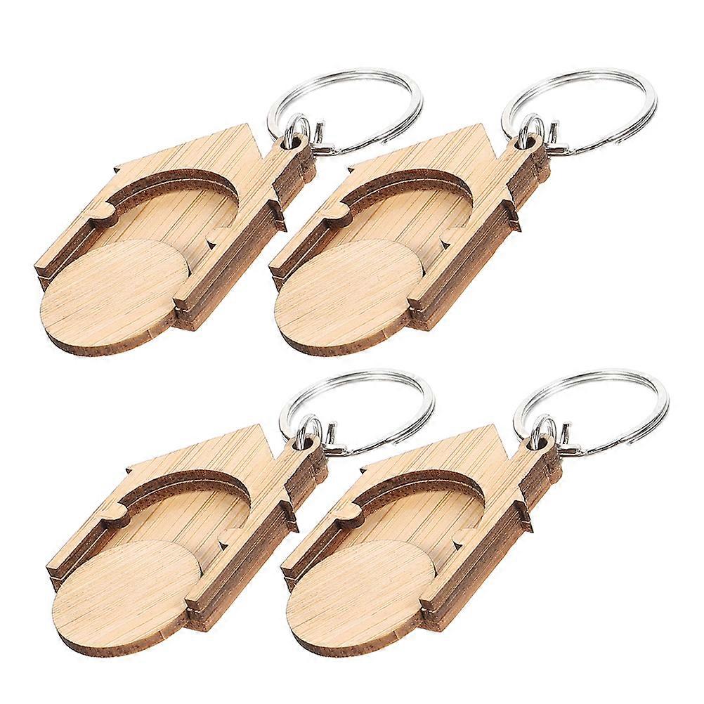 Durable Shopping Trolley Tokens Key Rings for Grocery Use 8Pcs