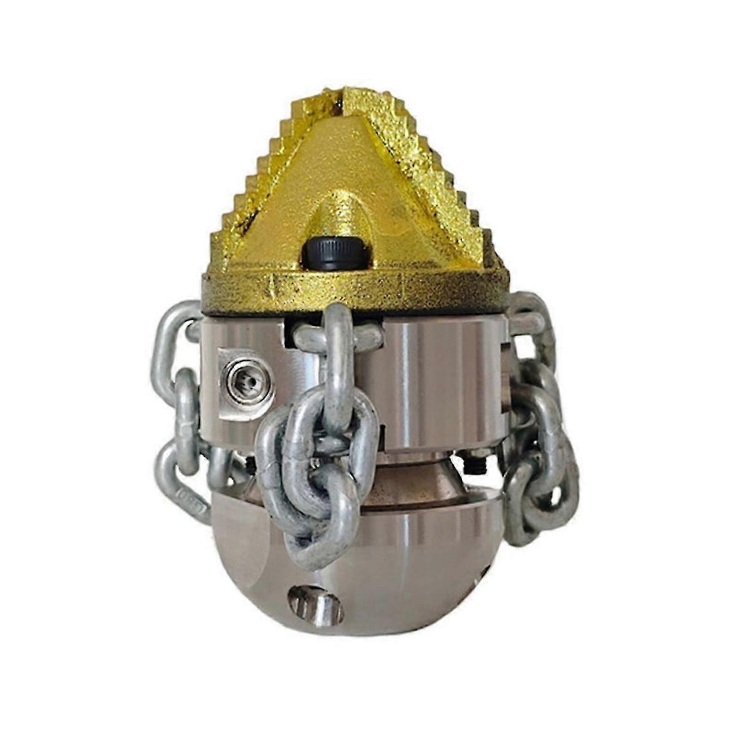 70L Rotating Blasting Nozzle High Pressure Pipeline Dredging Cleaning Nozzle Rope&Chain Sling Rotati
