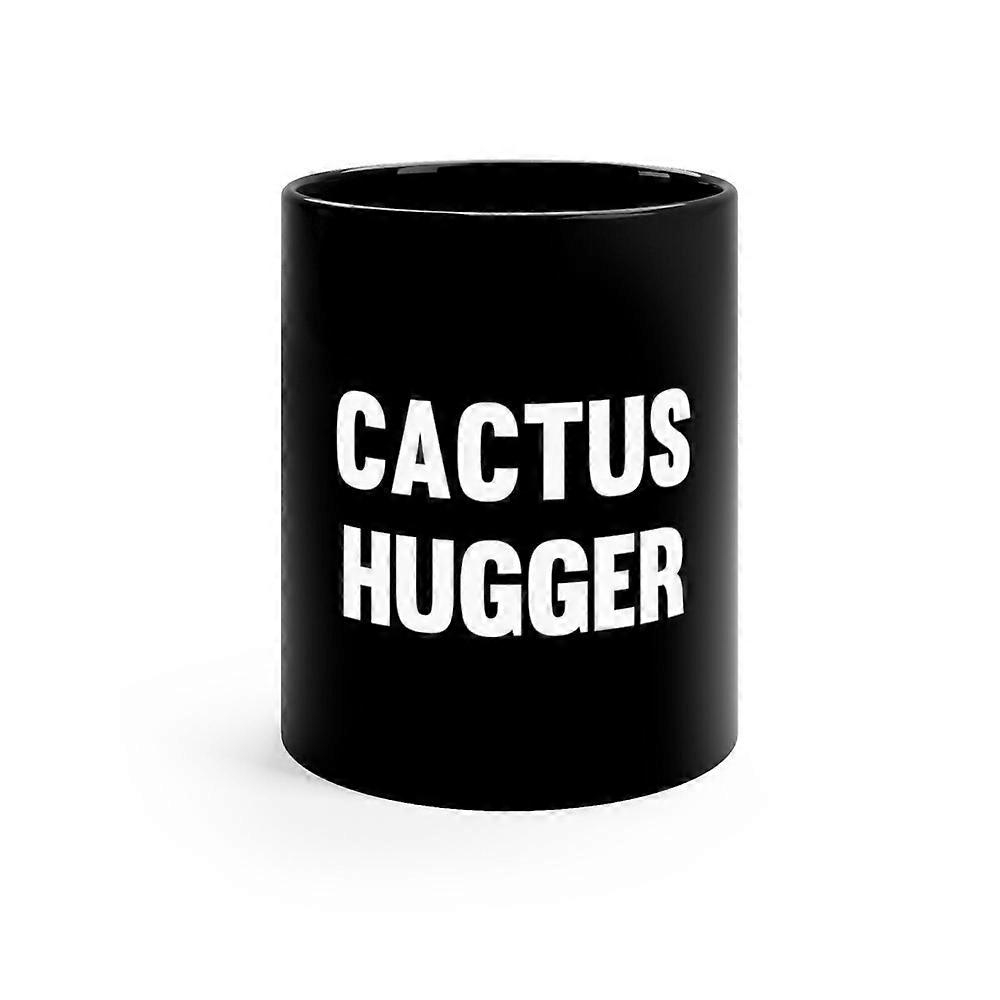Cactus Hugger 11oz Black Mug