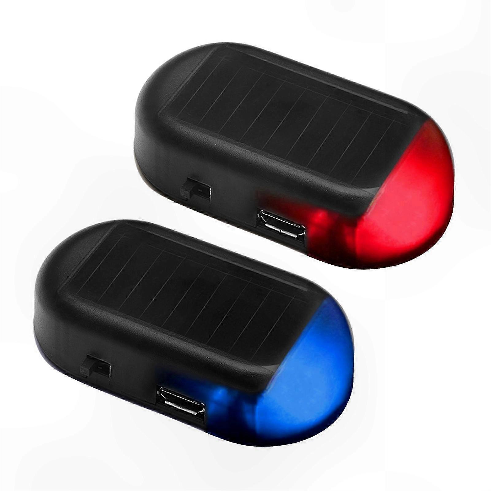 Solar-Powered LED Car Security Device, Anti-Theft System Compatible with Most Vehicles