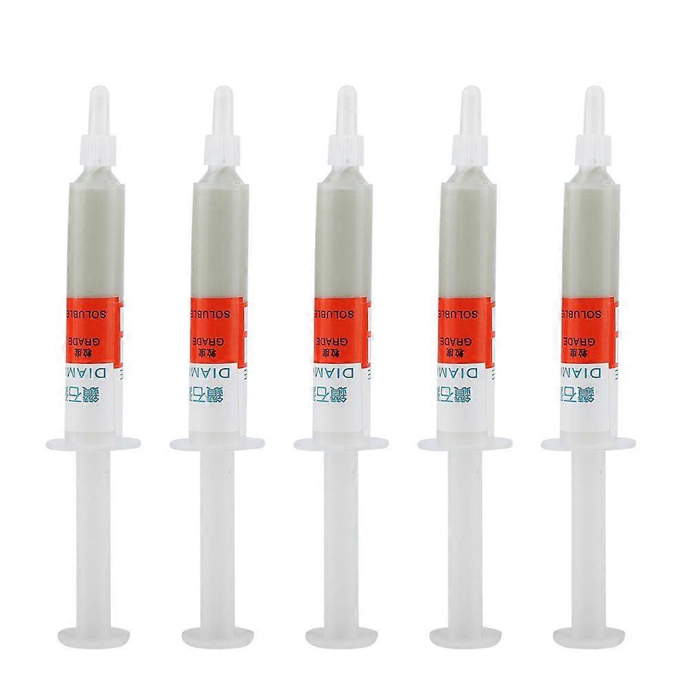 5pc/set Diamond Grinding Polishing Paste Lapping Compound Abrasive Paste Needle Tube W1.0# 8000