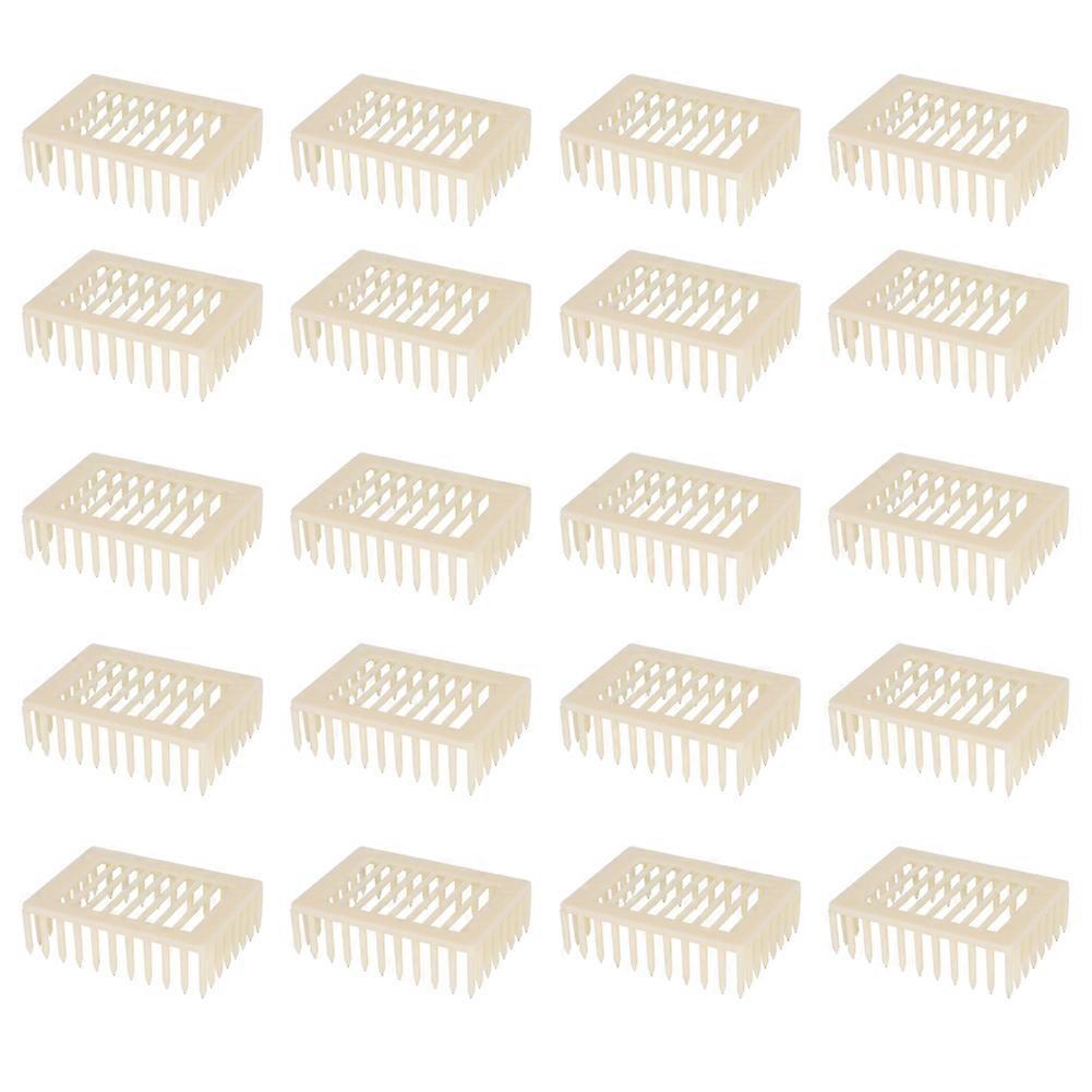 20Pcs Plastic Square Bee Cages Queen Rearing Beekeeping Tool Beekeeping Equipment