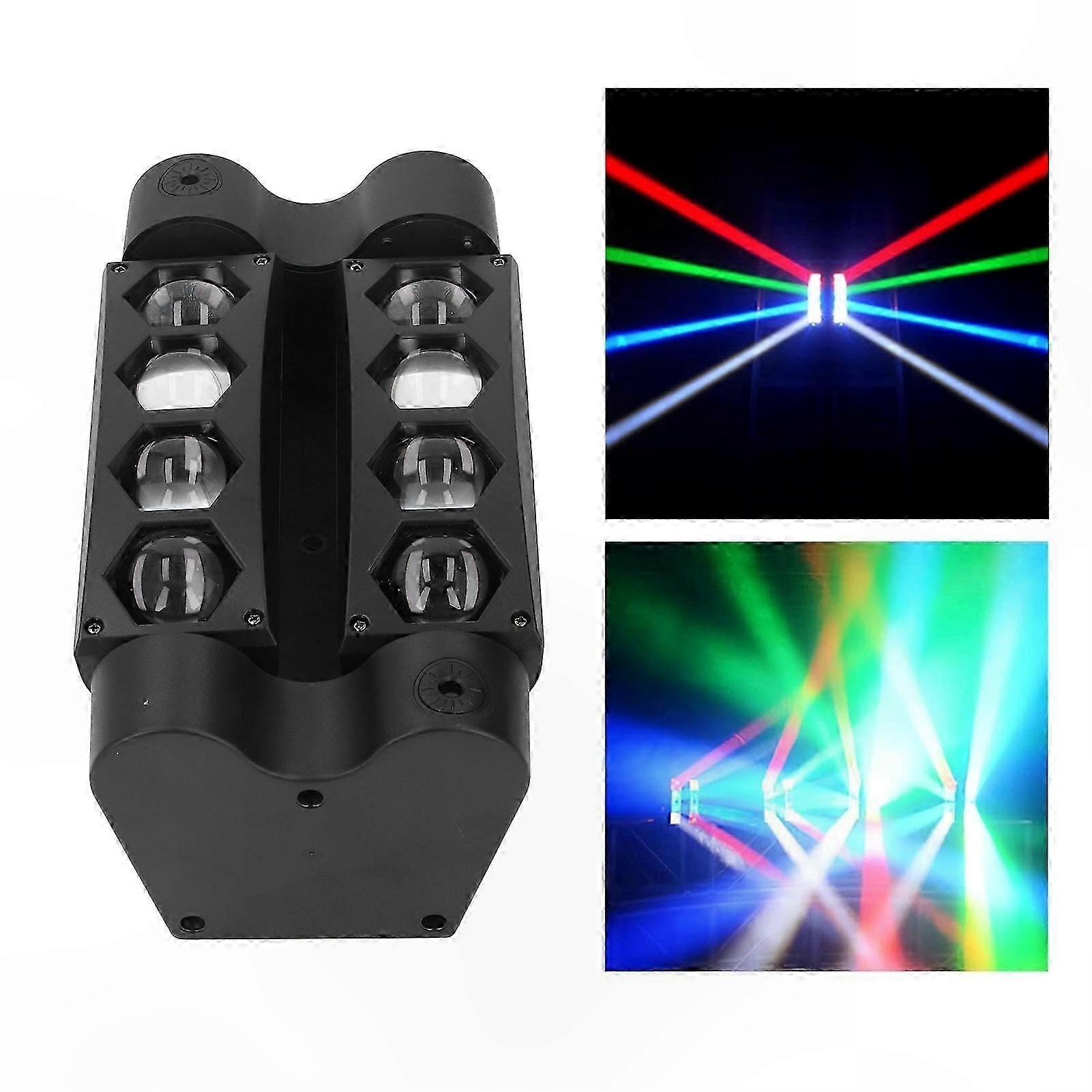 RGBW Moving Head Light with 8x3W LEDs, DMX512 Control and Sound Activation, AU Plug