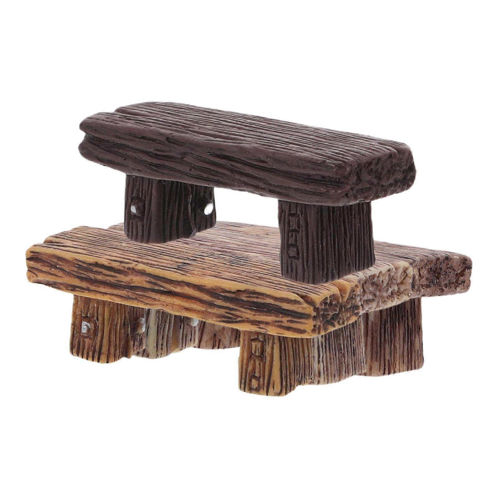 Assorted Color Resin Miniature Bench for Decoration 20Pcs Collection