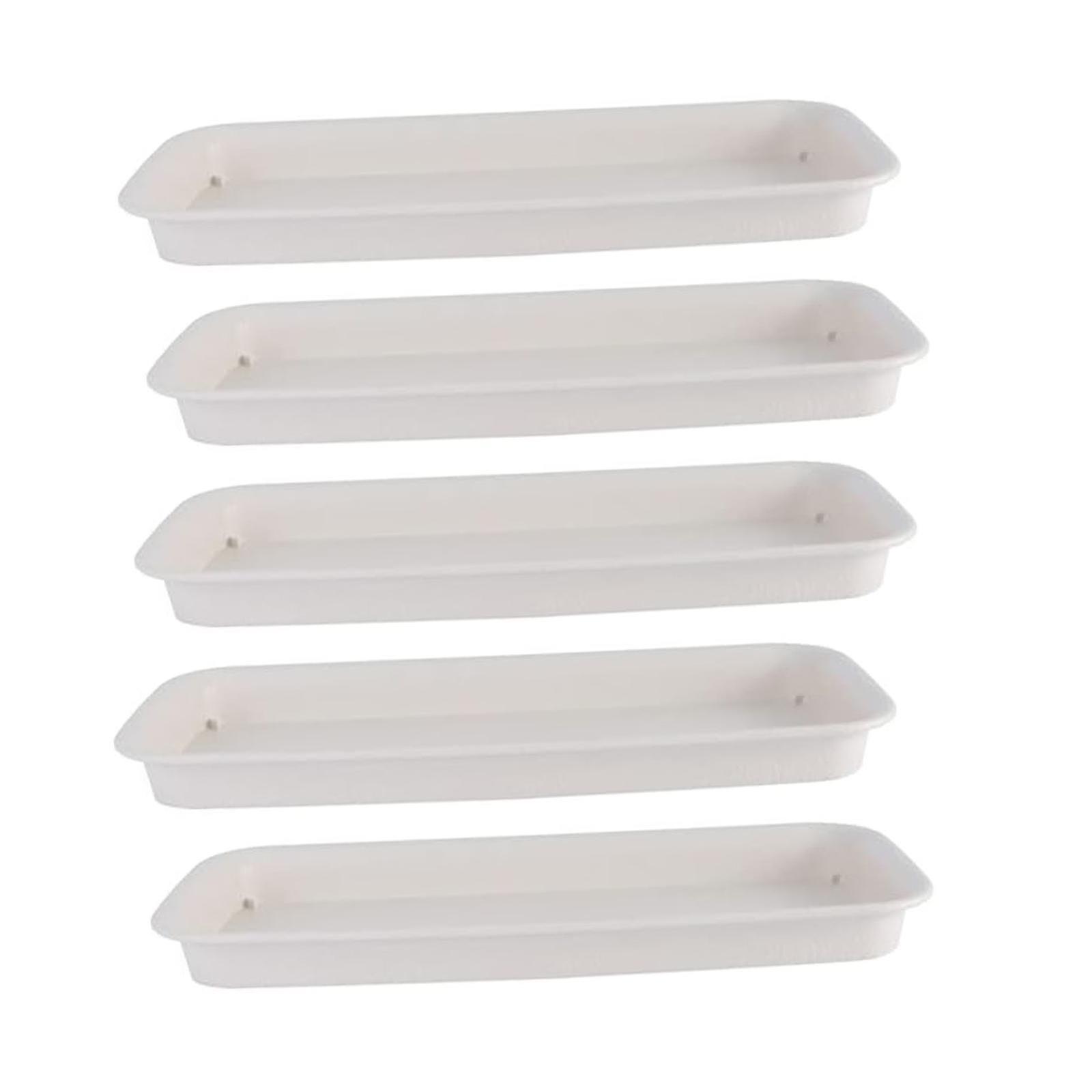 5 Pieces Plant Saucers Rectangular Plant Trays for Windowsill Yard Courtyard