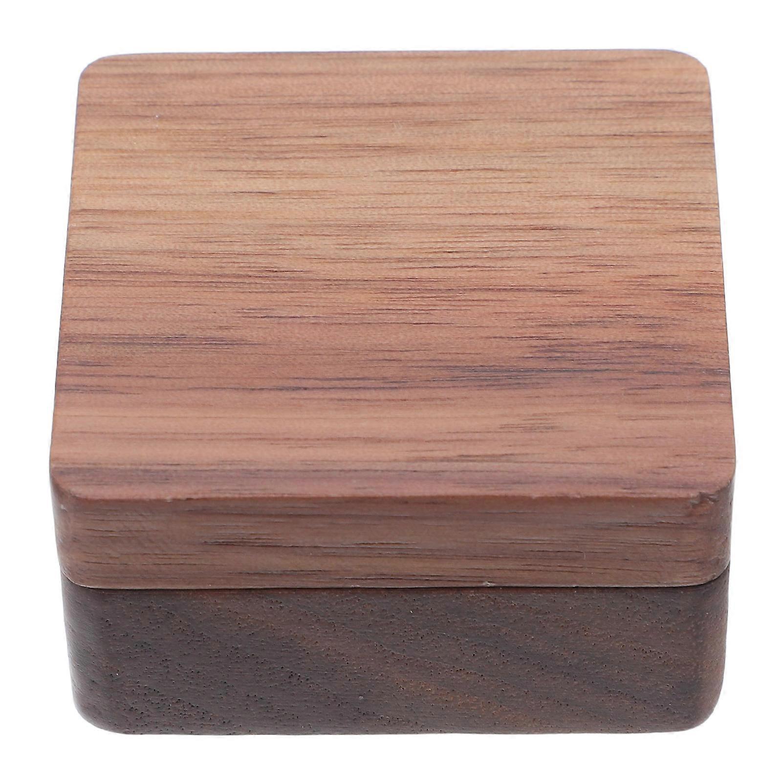 Small Trinket Box Wooden Coin Display Case 3Pcs for Storage Keepsake Box