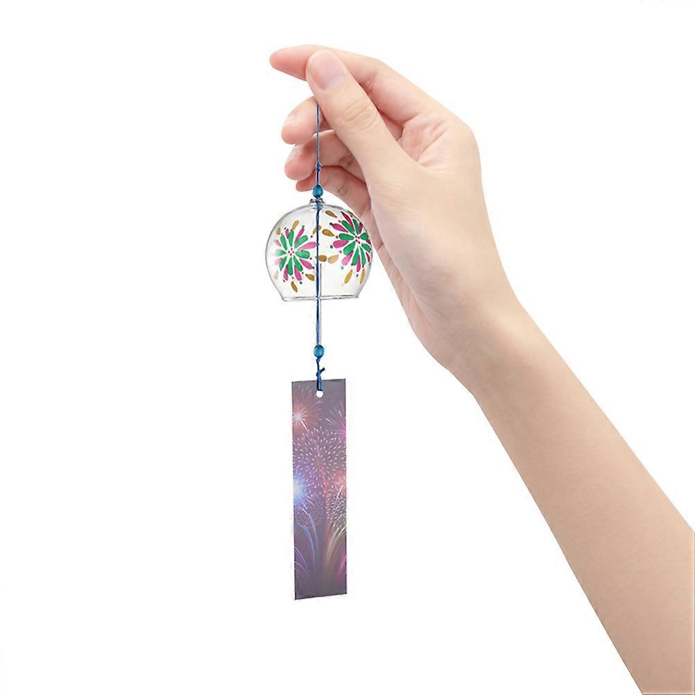 Indoor Glass Wind Chime Decorative Wind Bell Hanging 2Pcs for Wedding