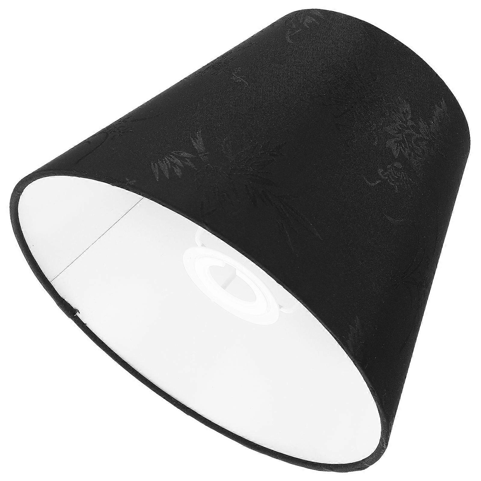 Decorative Lamp Cover Cloth Lampshade for Decor 2Pcs Black Desk Light Shade