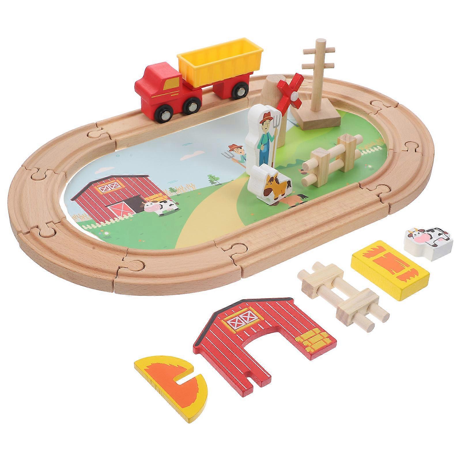 Cognition Toy Wooden Train Toy for Parent-Child Play 3Sets