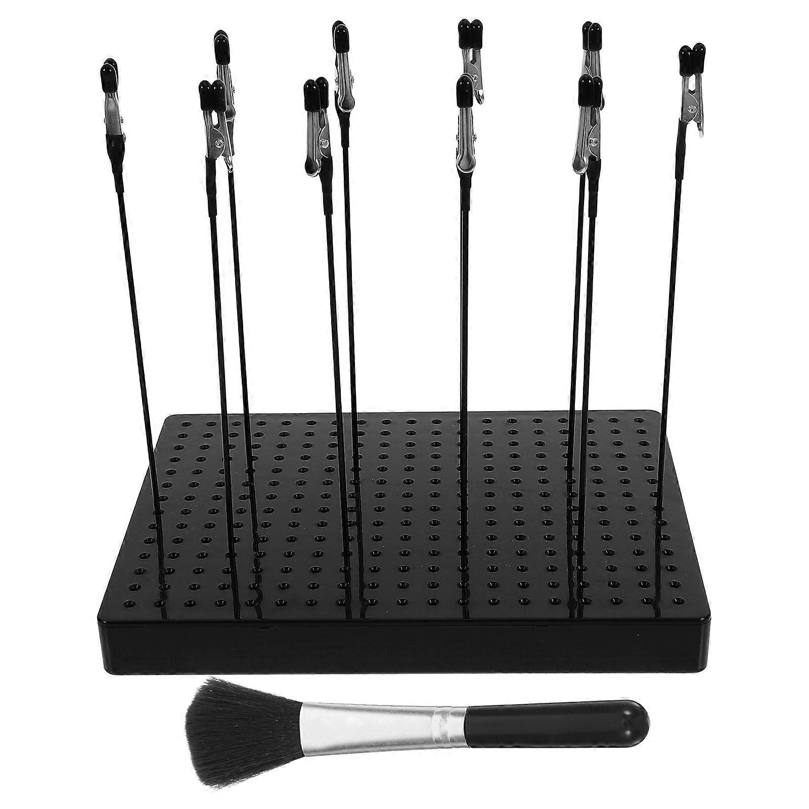 Multifunctional Model Painting Holder For Professionals In Black Color With Adjustable Clip Sticks And Cleaning Brush Included 4Sets
