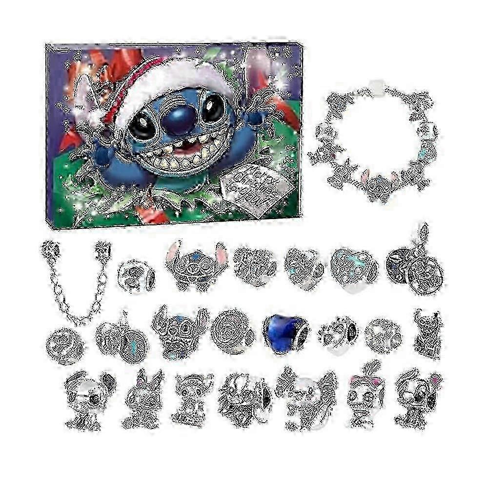 Disney Lilo & Stitch Alloy Charm Σετ Κοσμημάτων για Χριστουγεννιάτικο Ημερολόγιο Advent