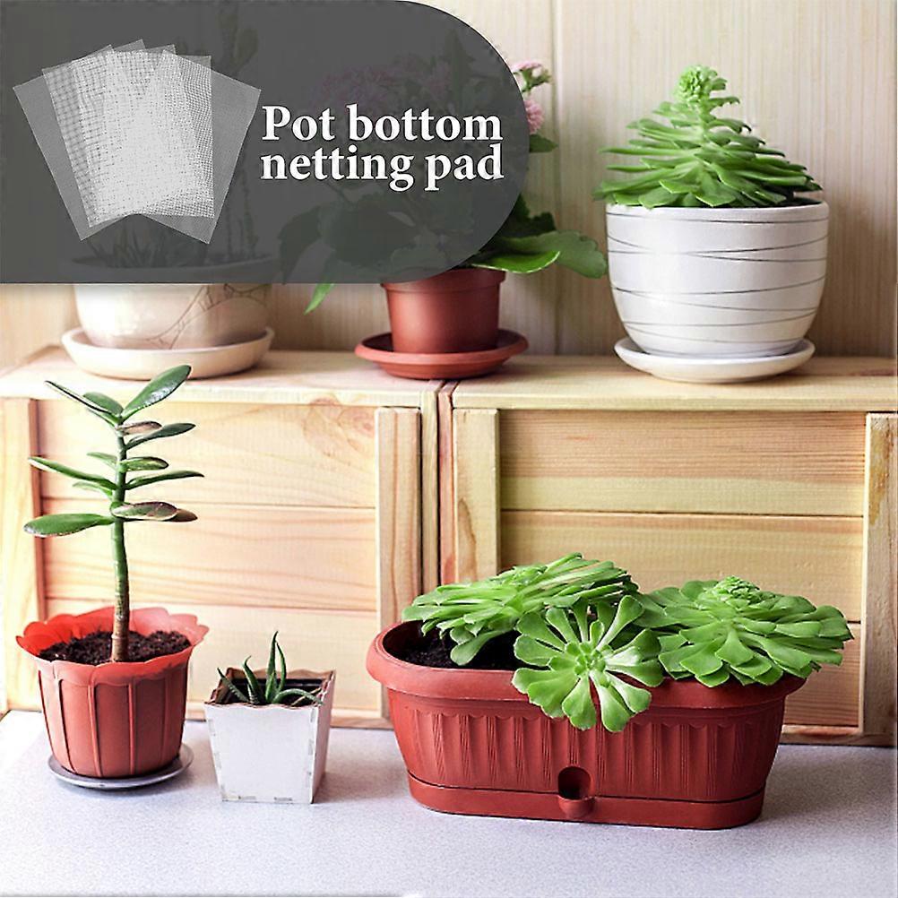 Plant Pot Mesh Pad Rectangular Flower Pot Drainage for Garden Bonsai 150Pcs