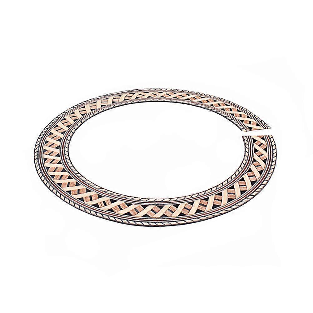 Gitarrinläggsklistermärke med ljudhålsrosett, böjda remsor för elgitarr och bas, 1-pack