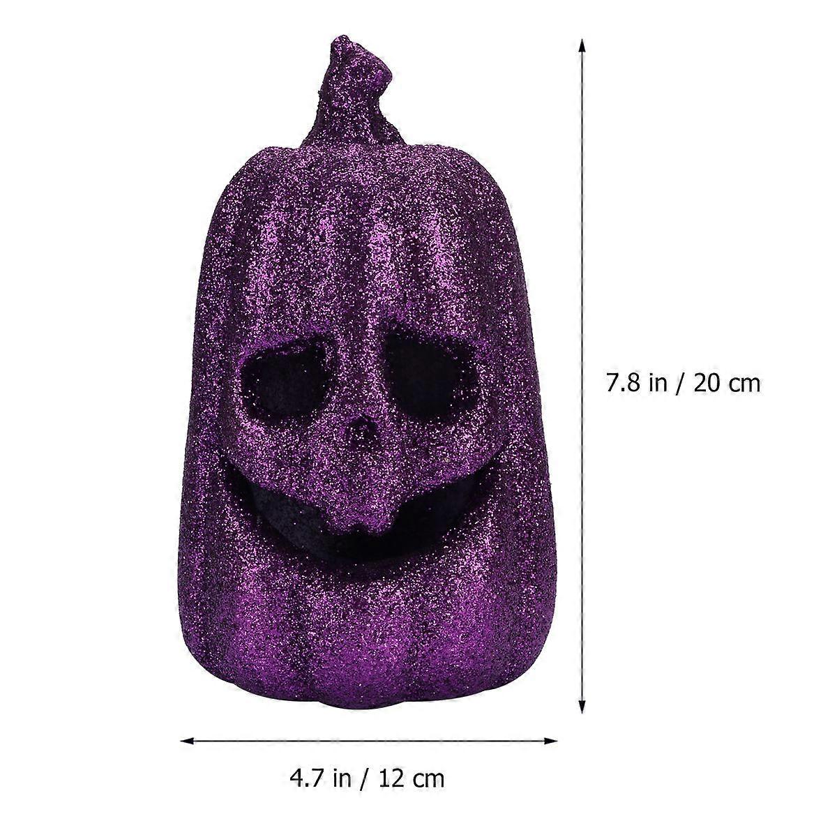 Decorative Halloween Ornaments 2Pcs Pumpkin Props Ideal for Bar and Party Settings with a Striking Purple Color to Create a Fun Atmosphere