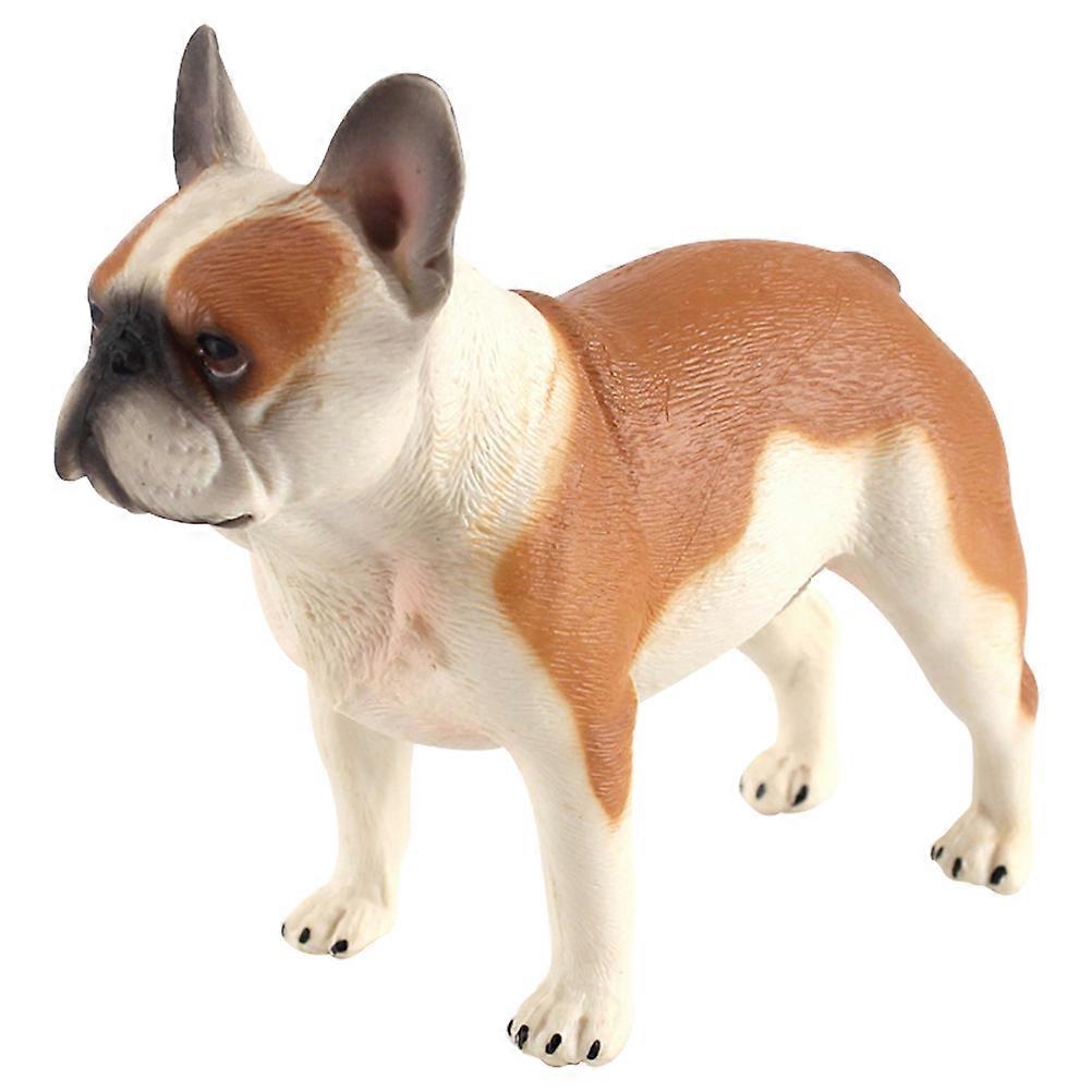 Dog Model Plastic Statue Ornament for Decoration 2Pcs