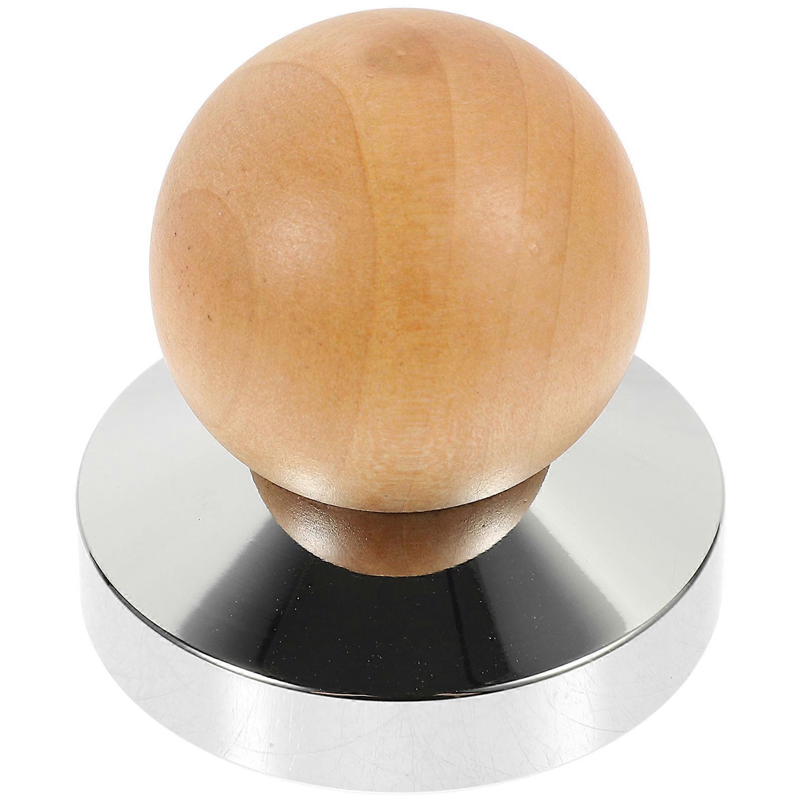 Coffee Tamper Reusable Metal Pressing Tool For Espresso Machine Flat Base Cylindrical Handle 51mm 1Set