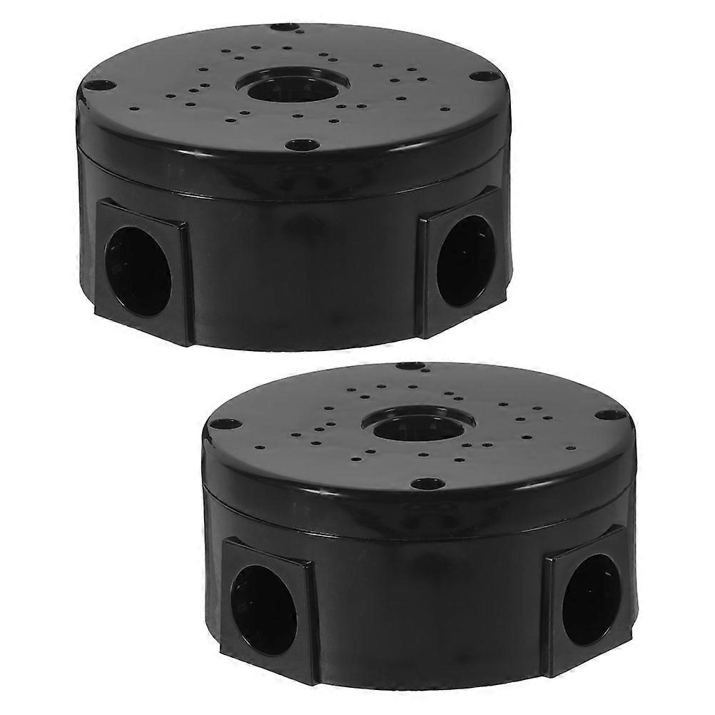 Round Outdoor Junction Box for Cable Management 10Pcs Waterproof Black