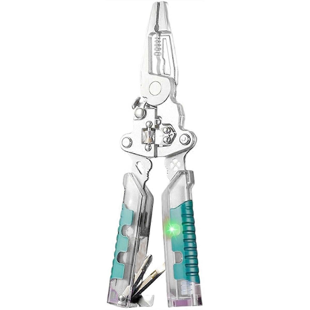 Folding Electrician Pliers with Screwdriver Wire Stripping Voltage