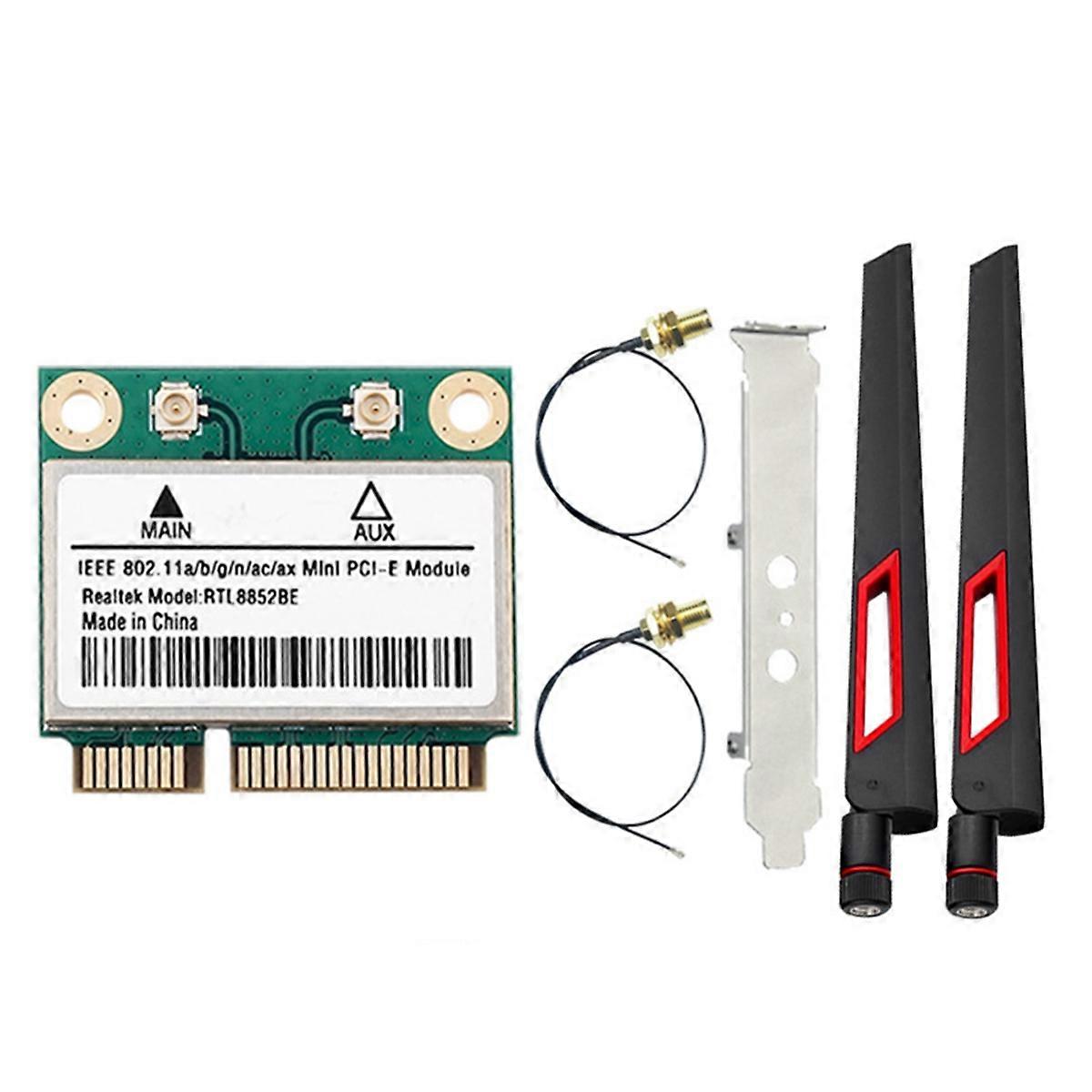 RTL8852BE WiFi 6 Network Card with 10DBI Antennas 1800M Dual Band