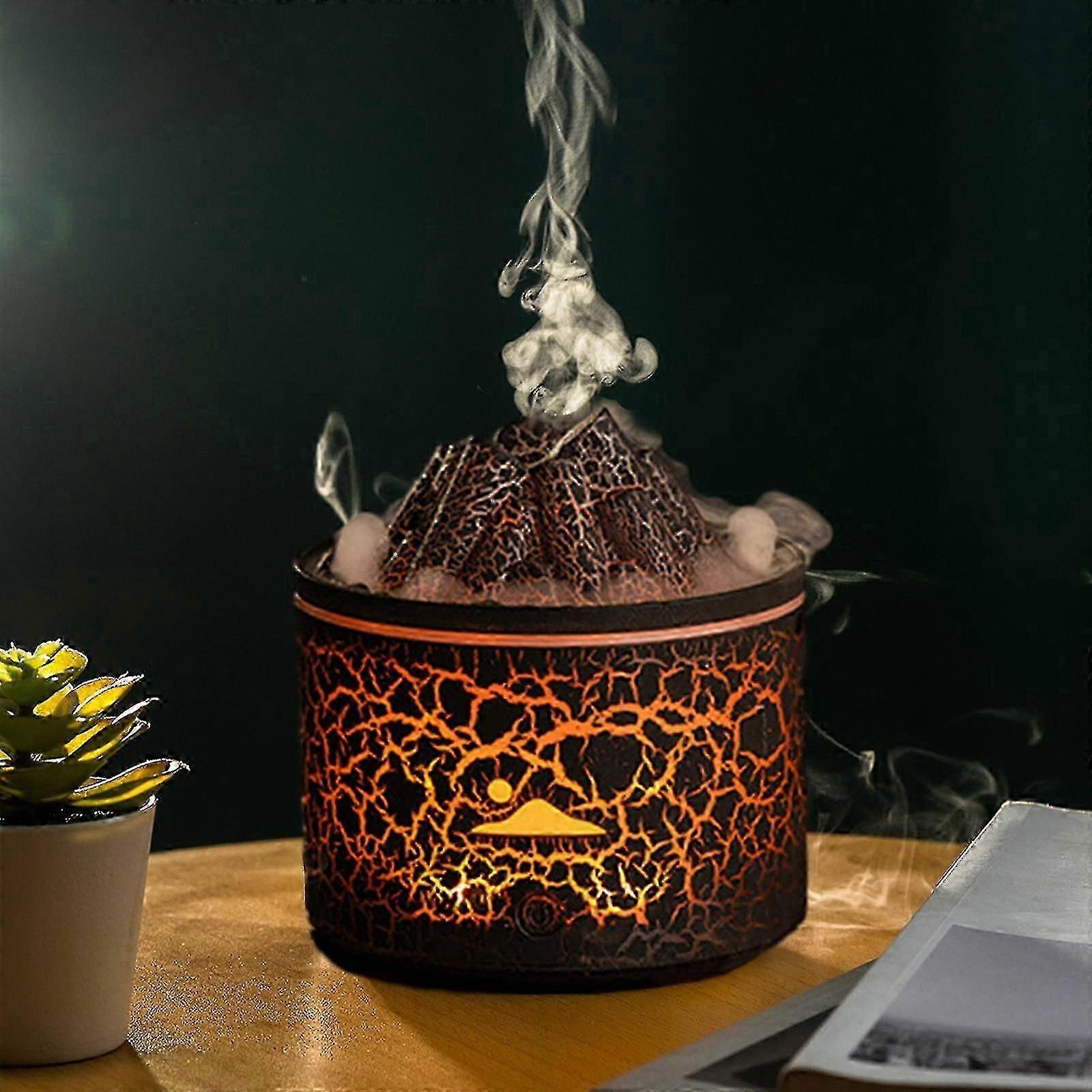Aromatherapy Essential Oil Diffuser, 180ml Cool Mist Diffuser/humidifier With Flame Volcano 2 Mist Mode Timer Auto Shut-off