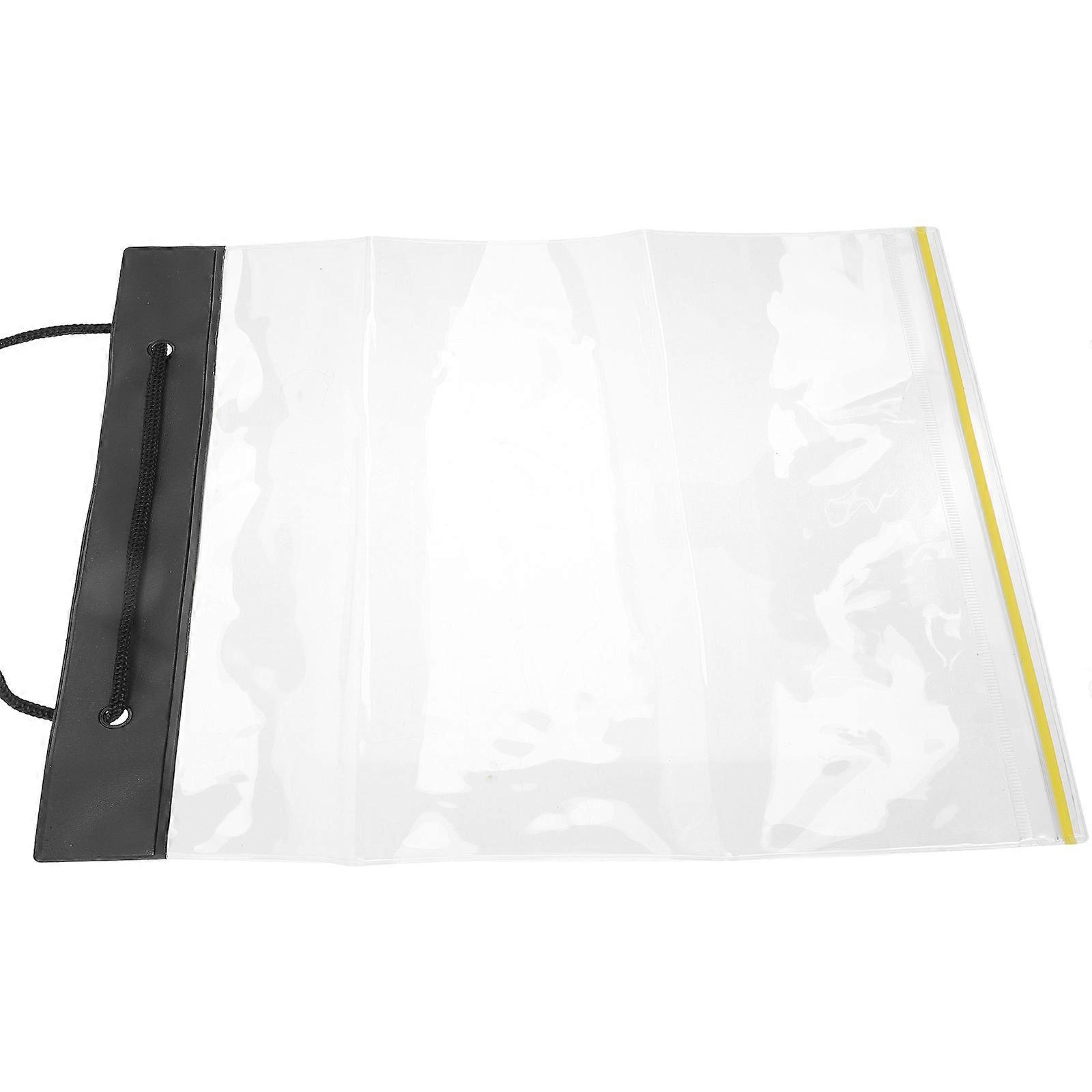 Travel File Organizer Drawstring Bag for Document Storage 3Pcs Set Transparent